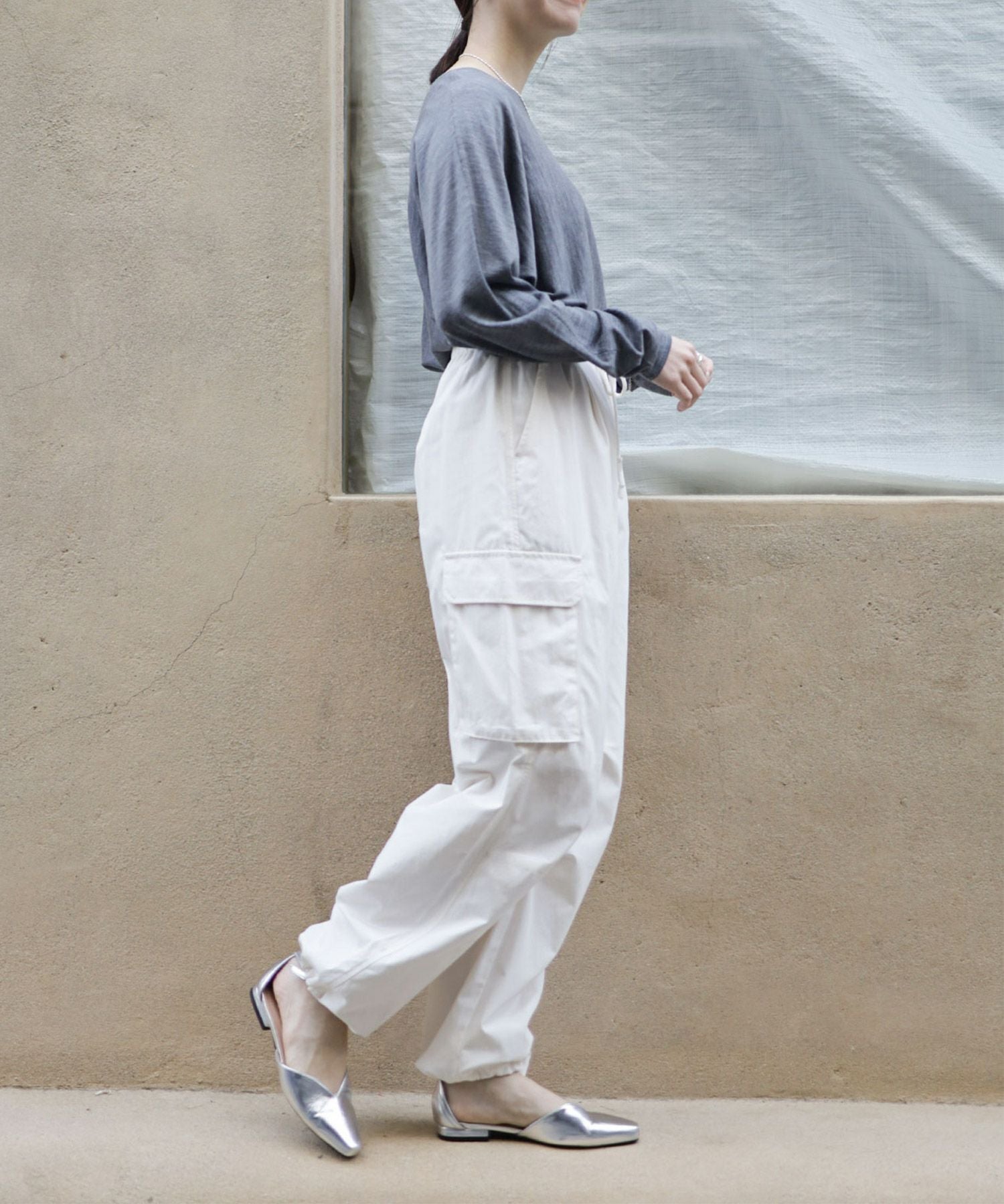 Uカットローヒールストラップパンプス▲返品不可