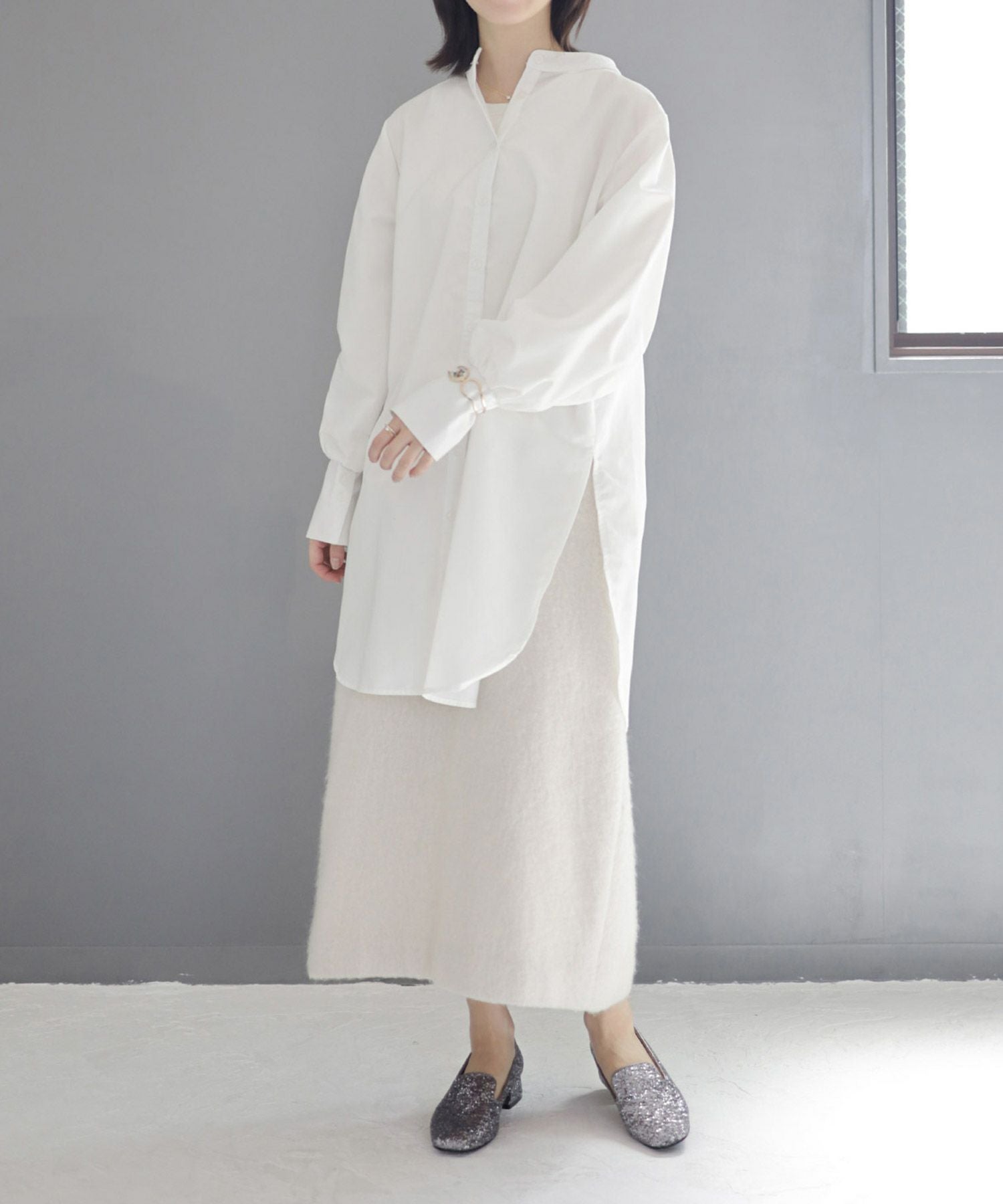 きらめくローヒールローファーパンプス▲返品不可