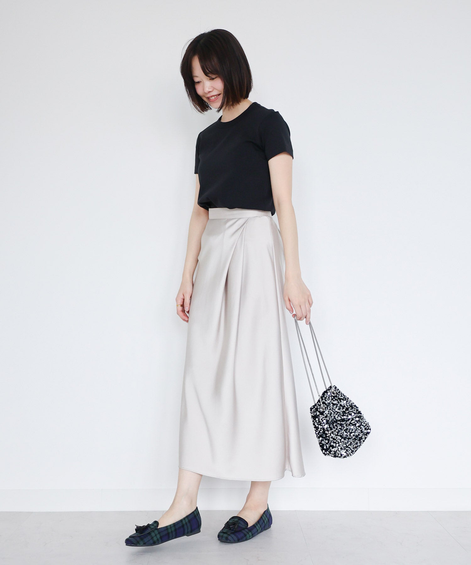 タッセル付きフラットローファーパンプス 一部4月上旬入荷予定