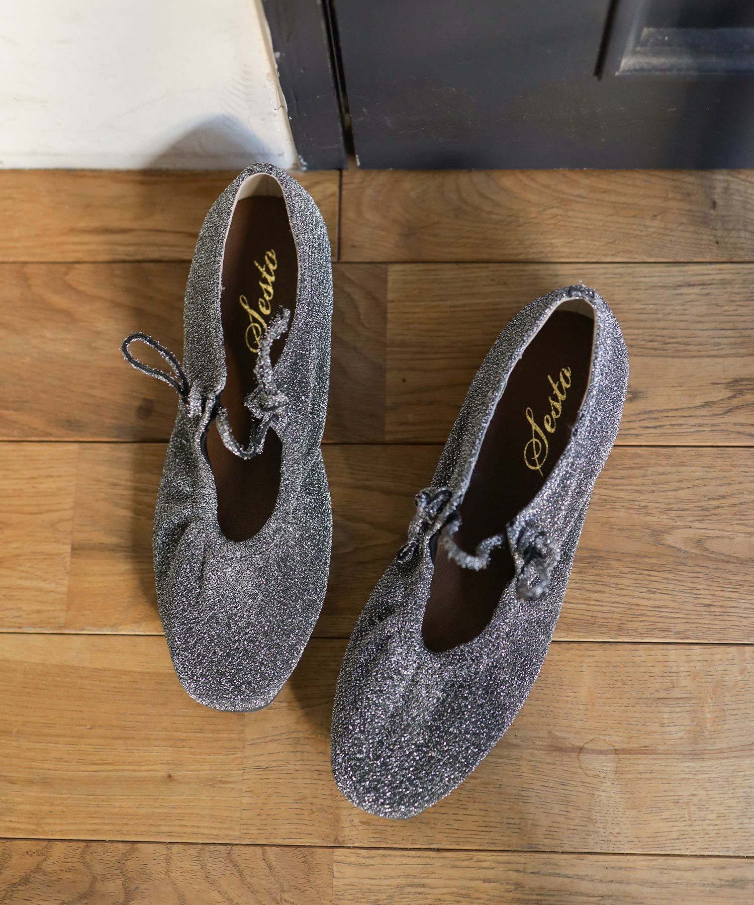 レースアップリボンバレエシューズ▲返品交換不可