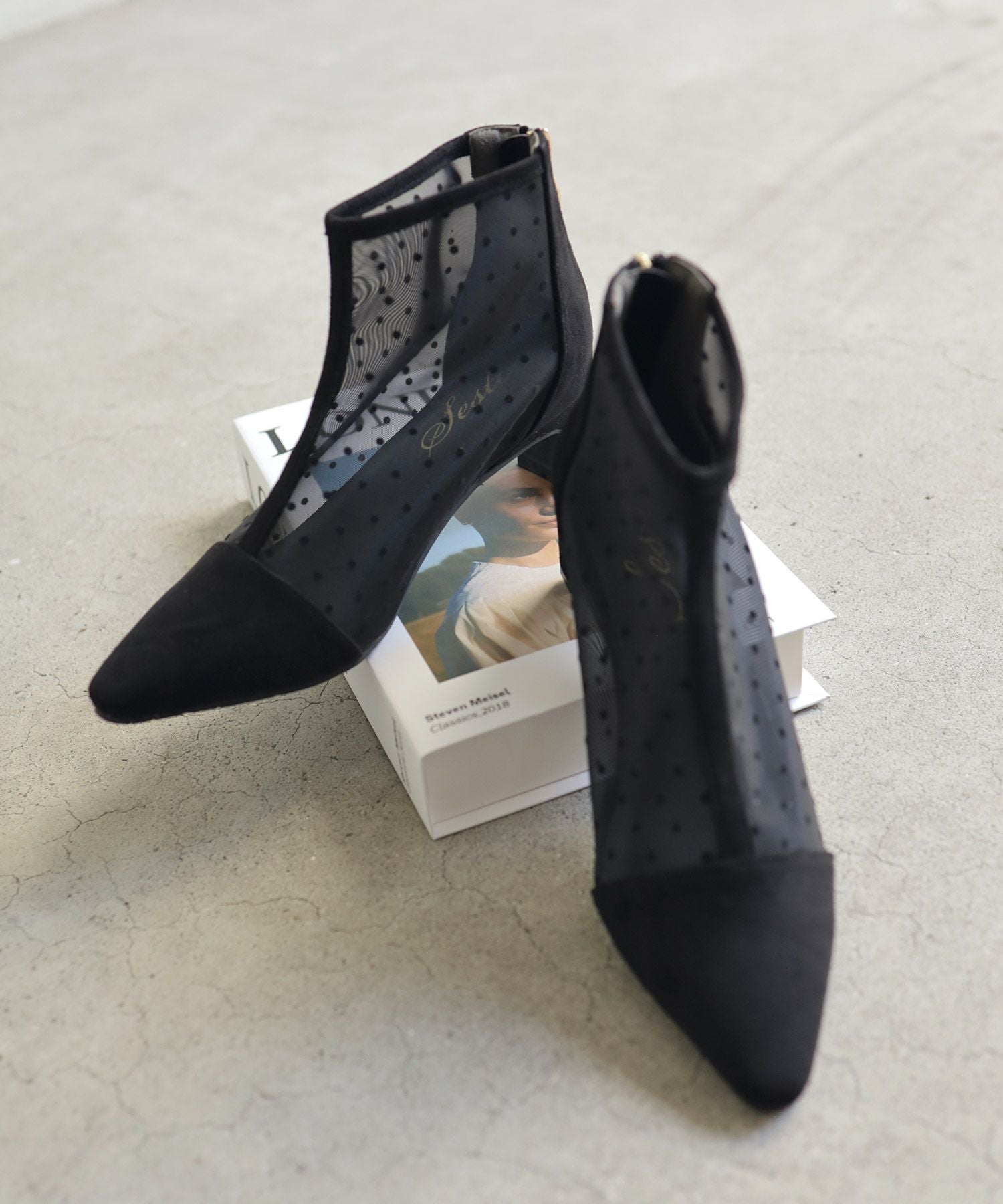 ドットチュールショートブーツ