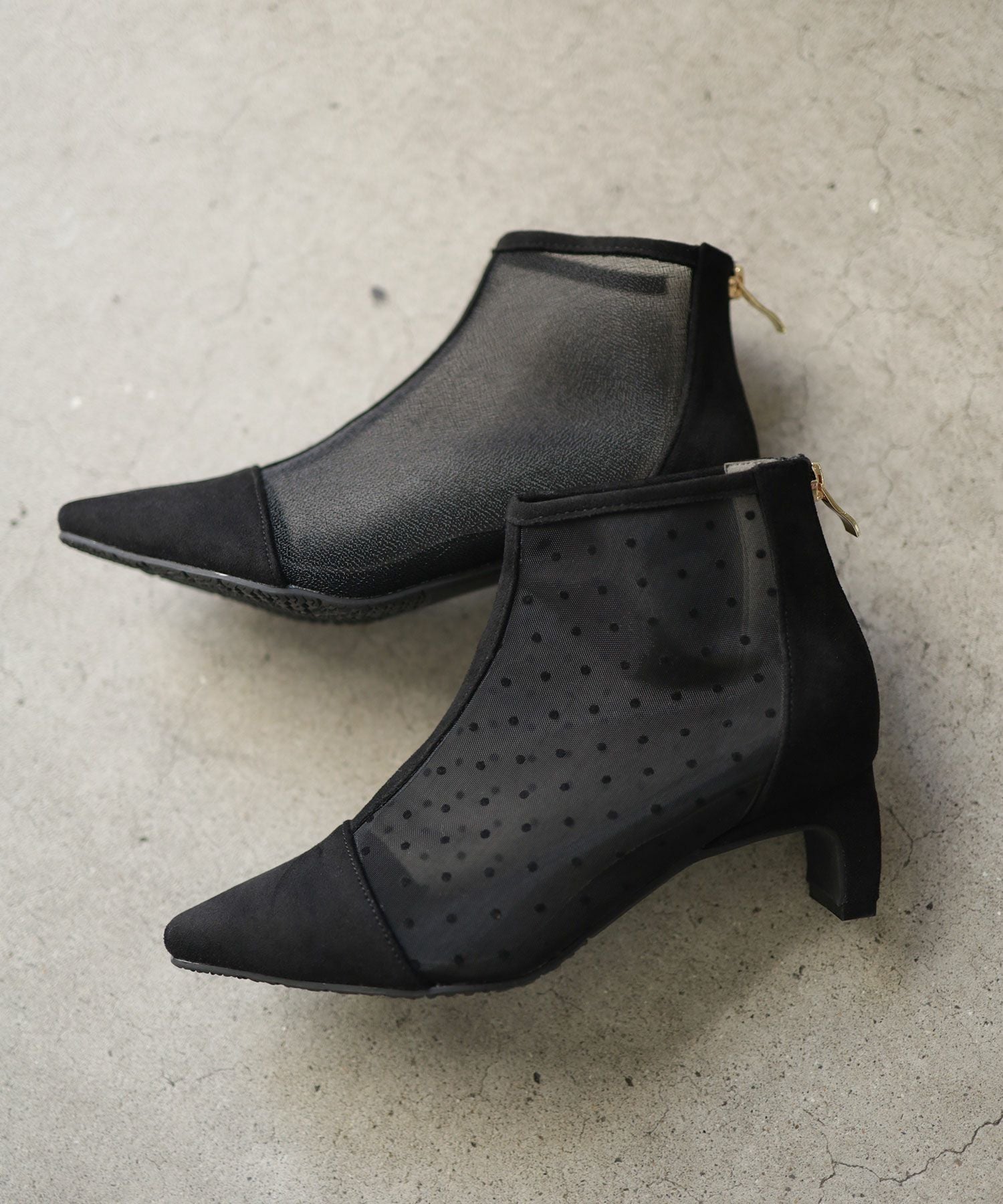 ドットチュールショートブーツ