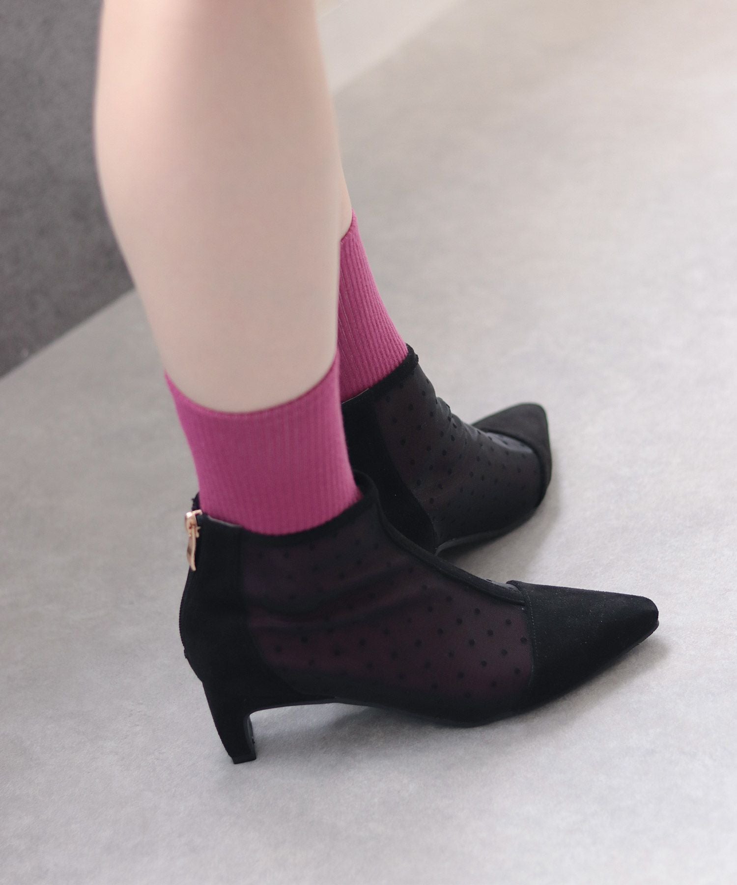 ドットチュールショートブーツ