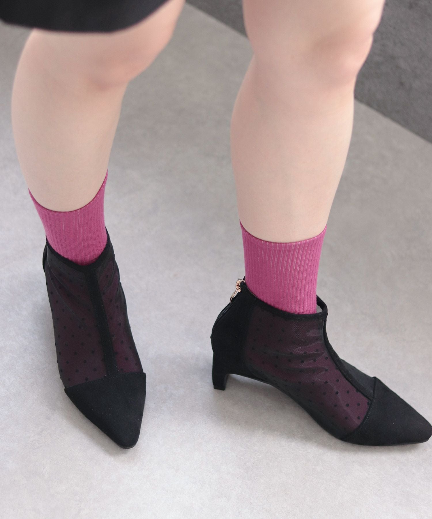 ドットチュールショートブーツ