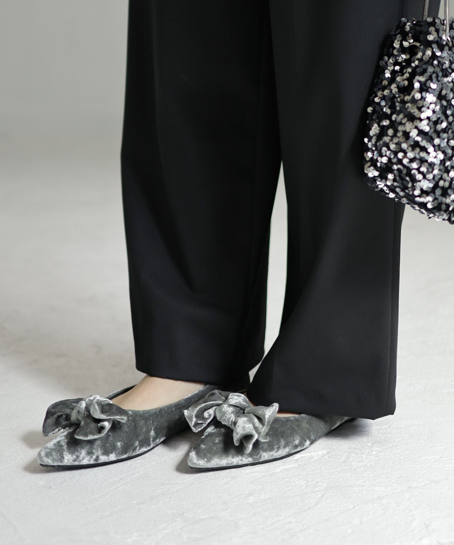 ポインテッドトゥリボンフラットパンプス △返品不可 | SESTO(セスト