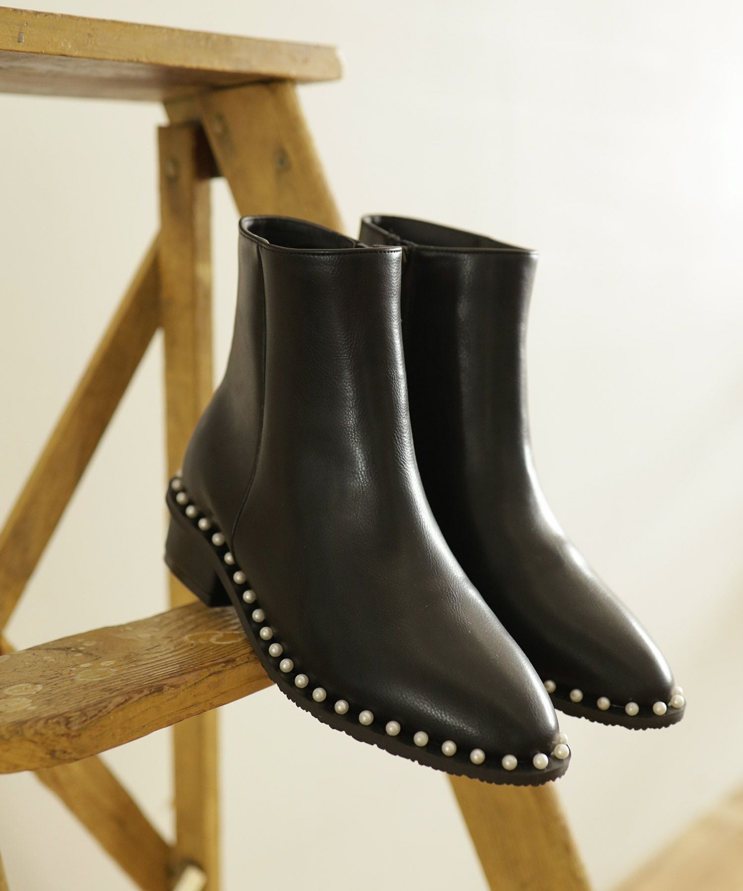 パールピースショートブーツ▲返品不可