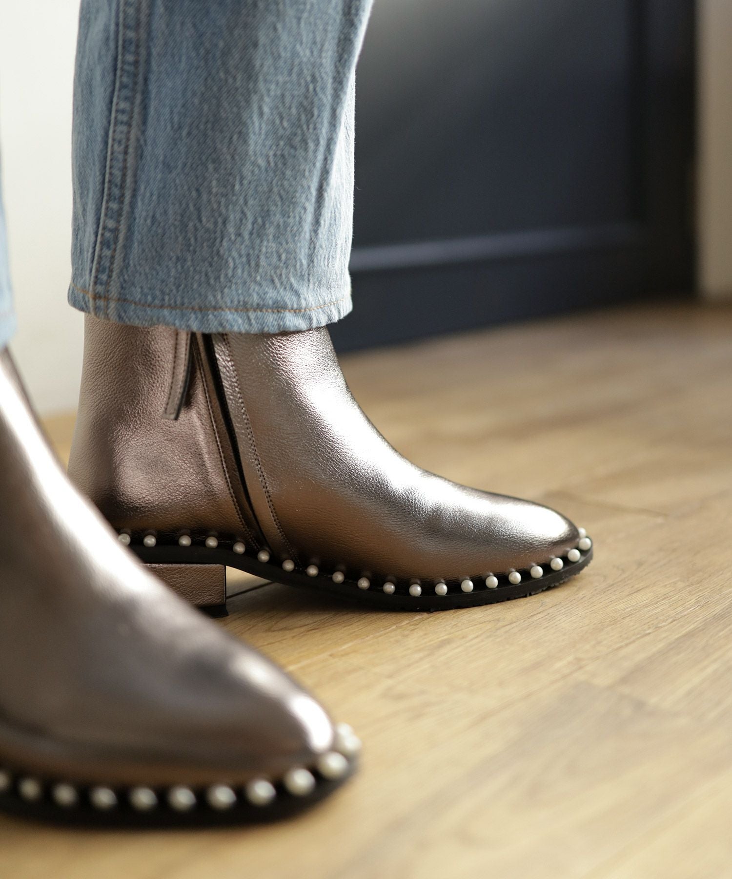 パールピースショートブーツ▲返品不可