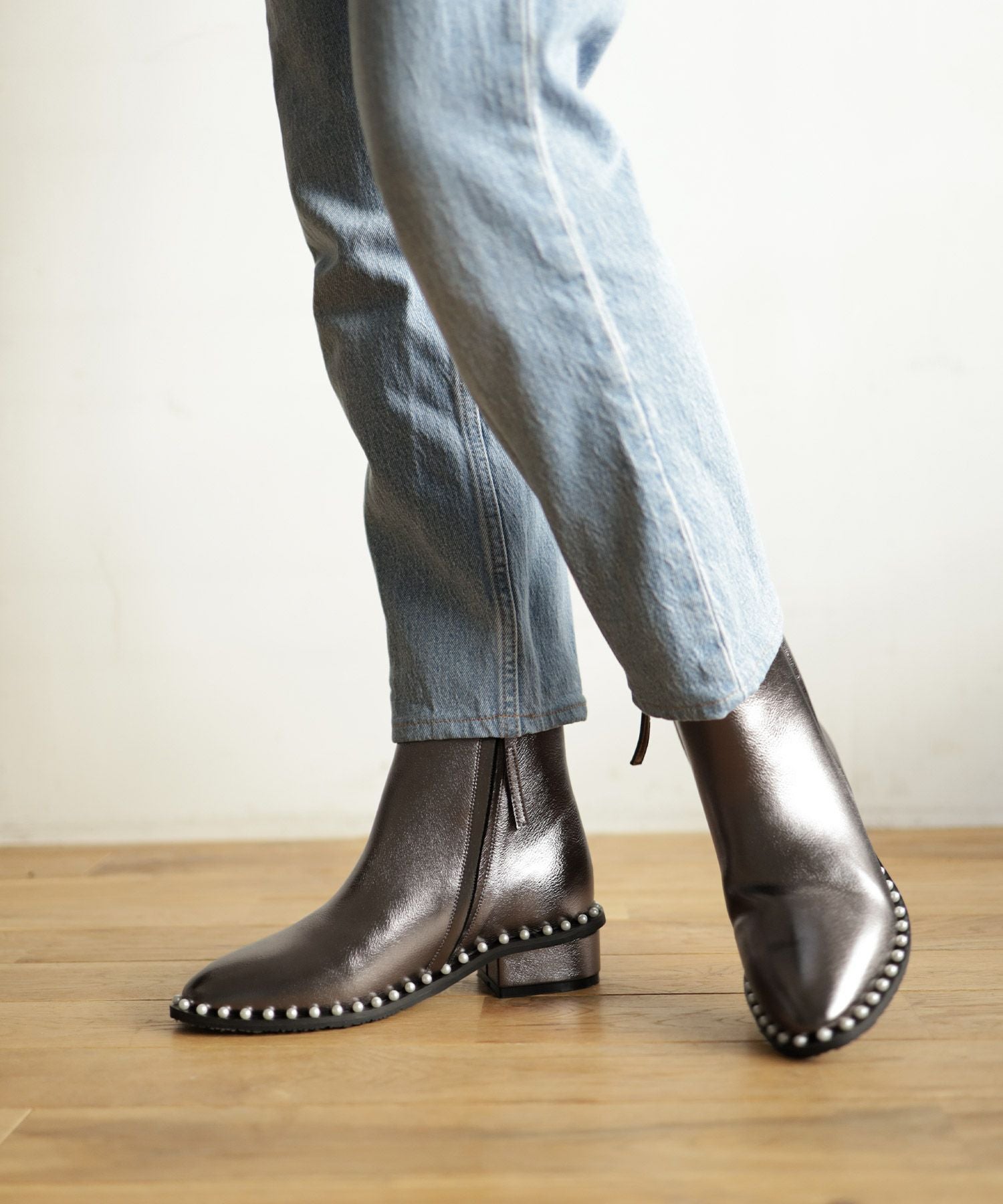パールピースショートブーツ▲返品不可