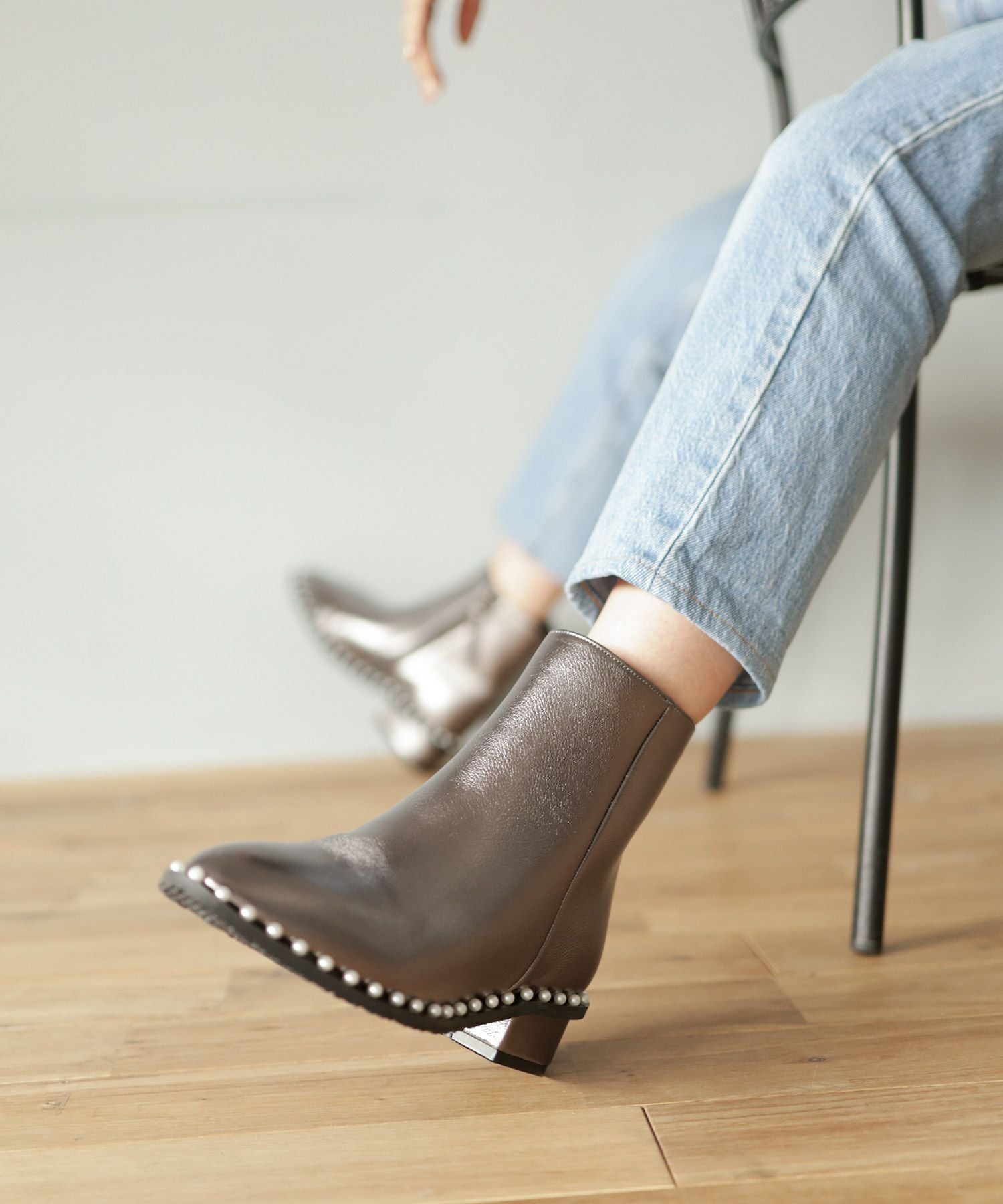 パールピースショートブーツ▲返品不可