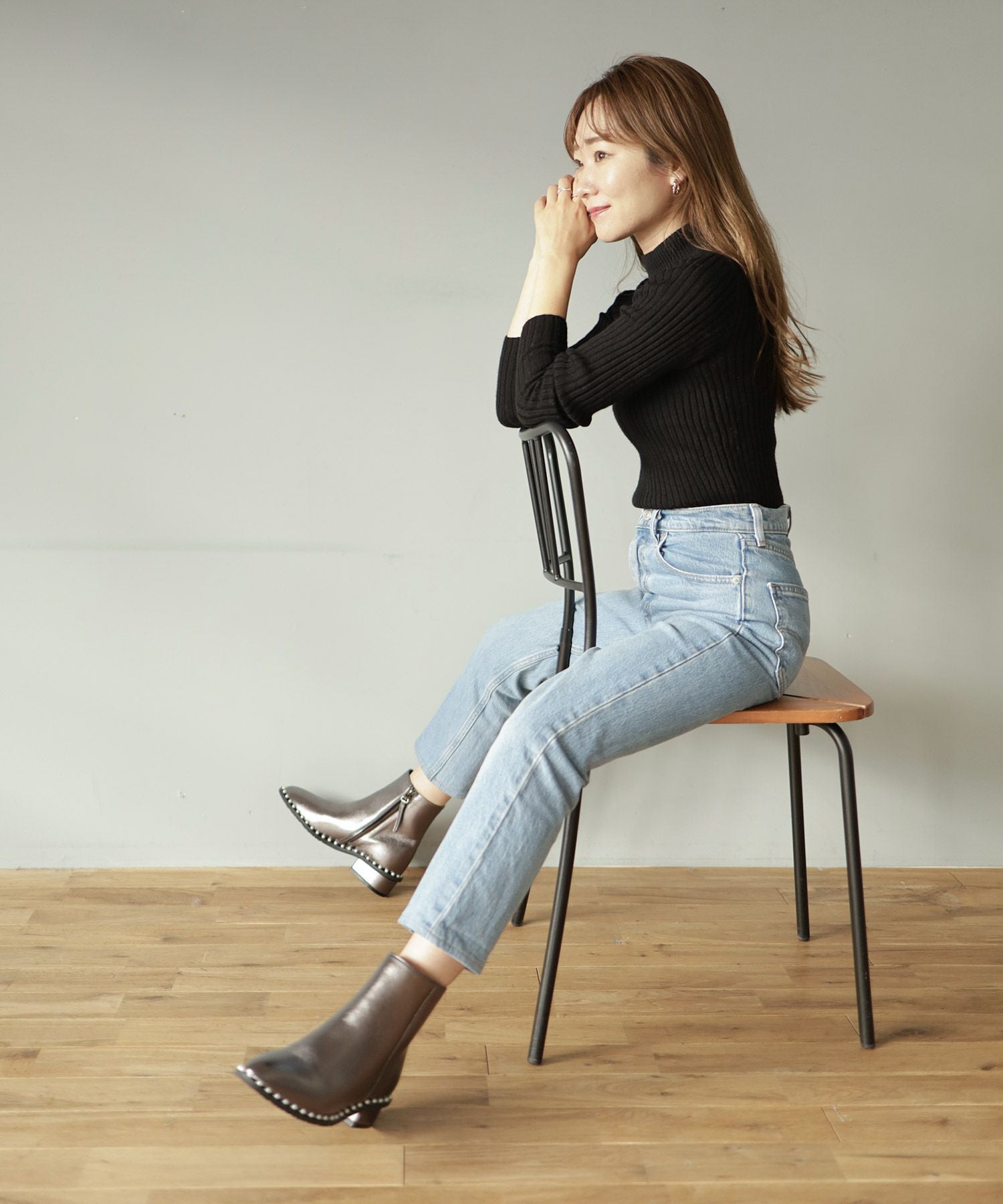 パールピースショートブーツ▲返品不可