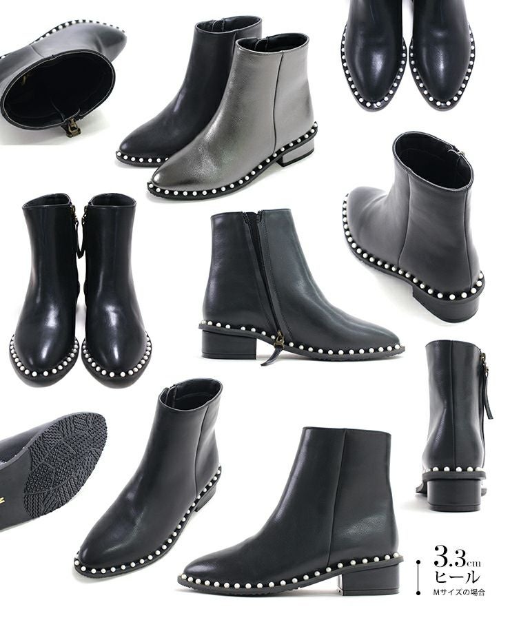 パールピースショートブーツ▲返品不可