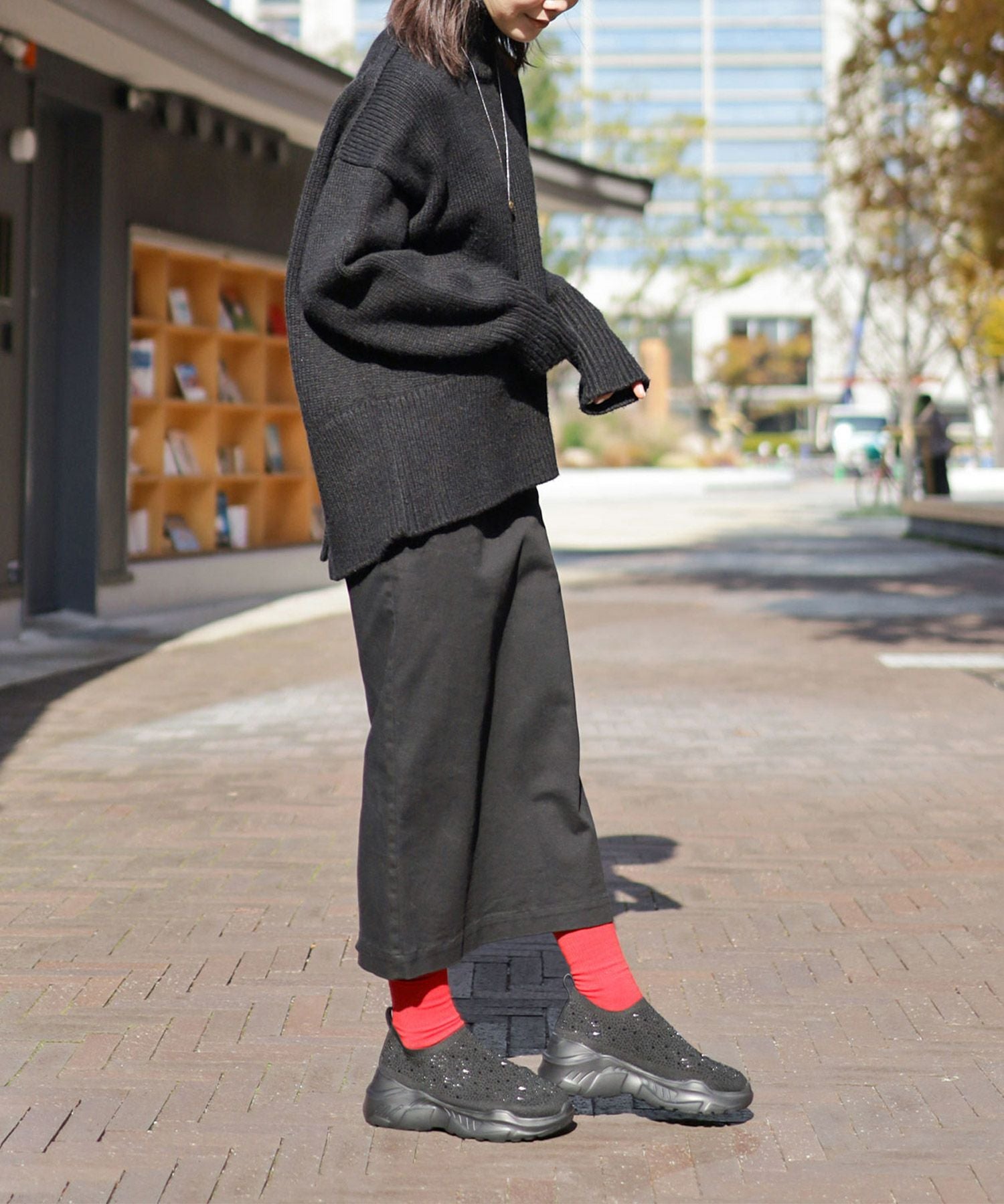 キラキラニット厚底スニーカー▲返品不可