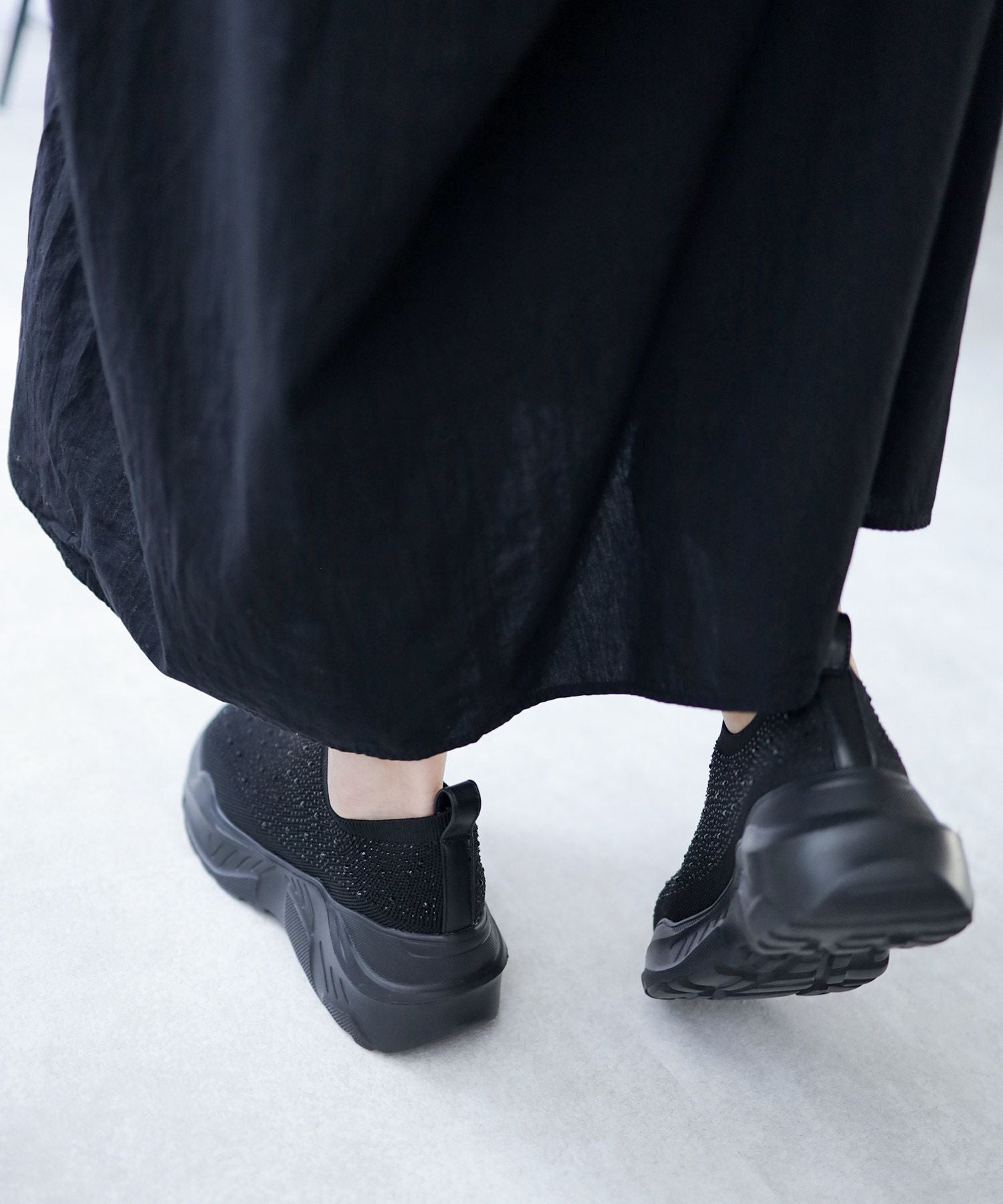 キラキラニット厚底スニーカー▲返品不可