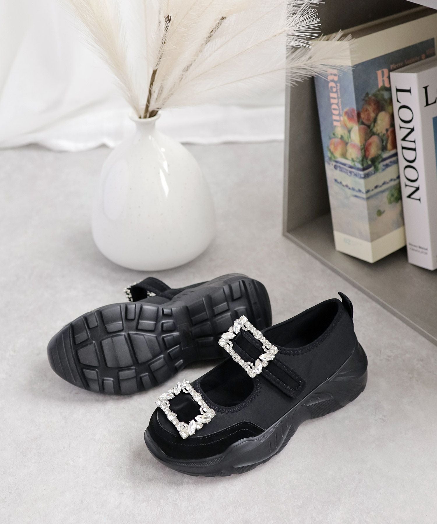 ダブルビジューメリージェーン厚底スニーカー△返品不可 | SESTO