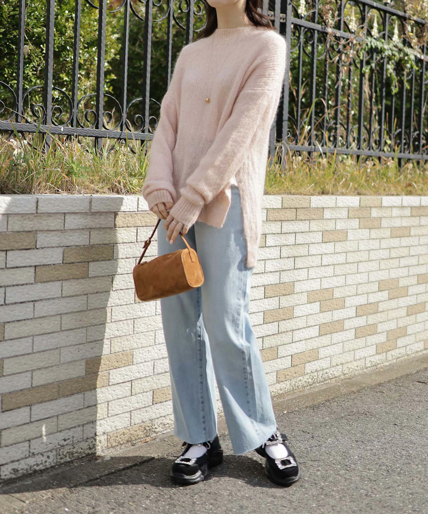 ダブルビジューメリージェーン厚底スニーカー▲返品不可