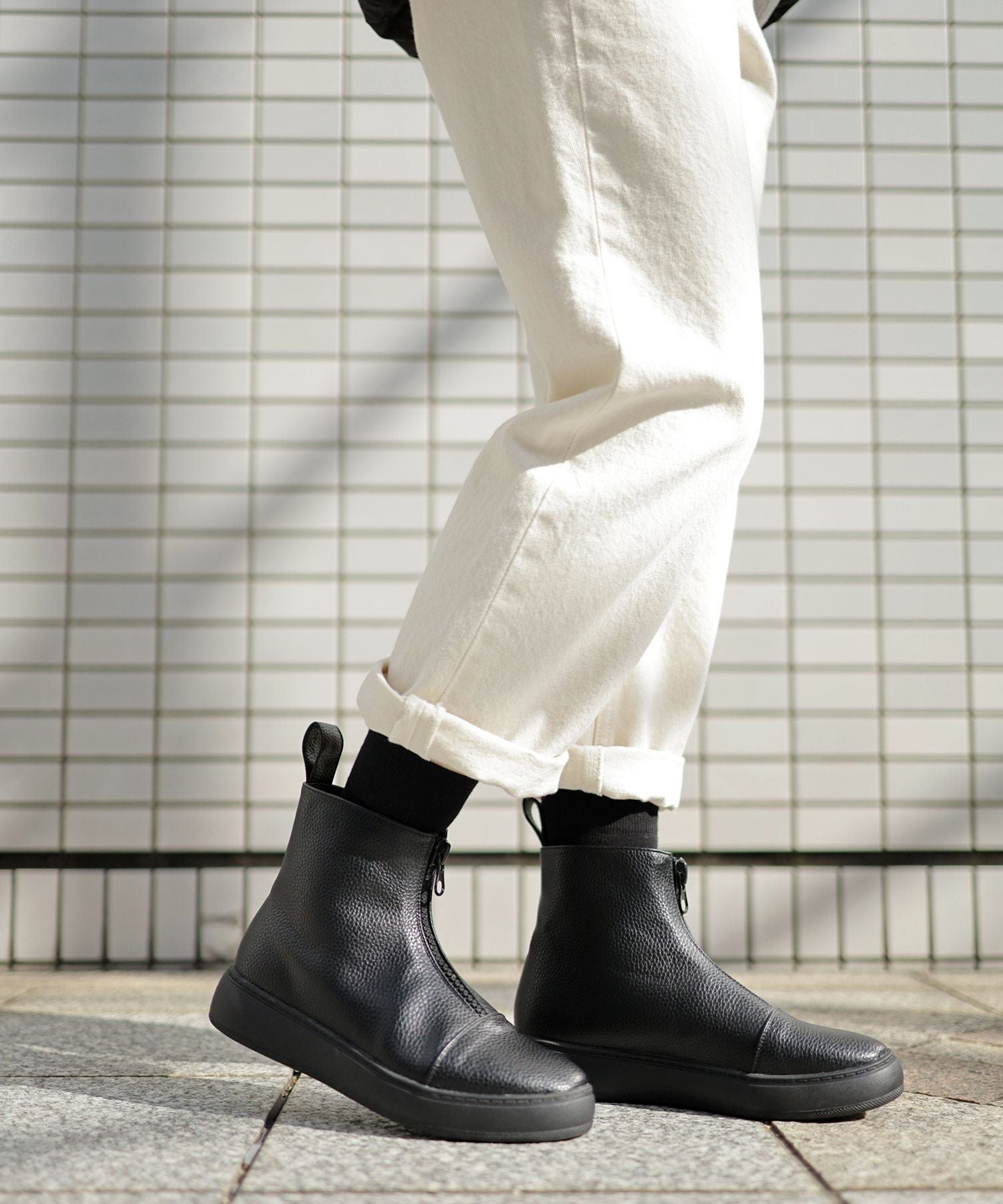 センタージップ厚底スニーカーブーツ▲返品不可