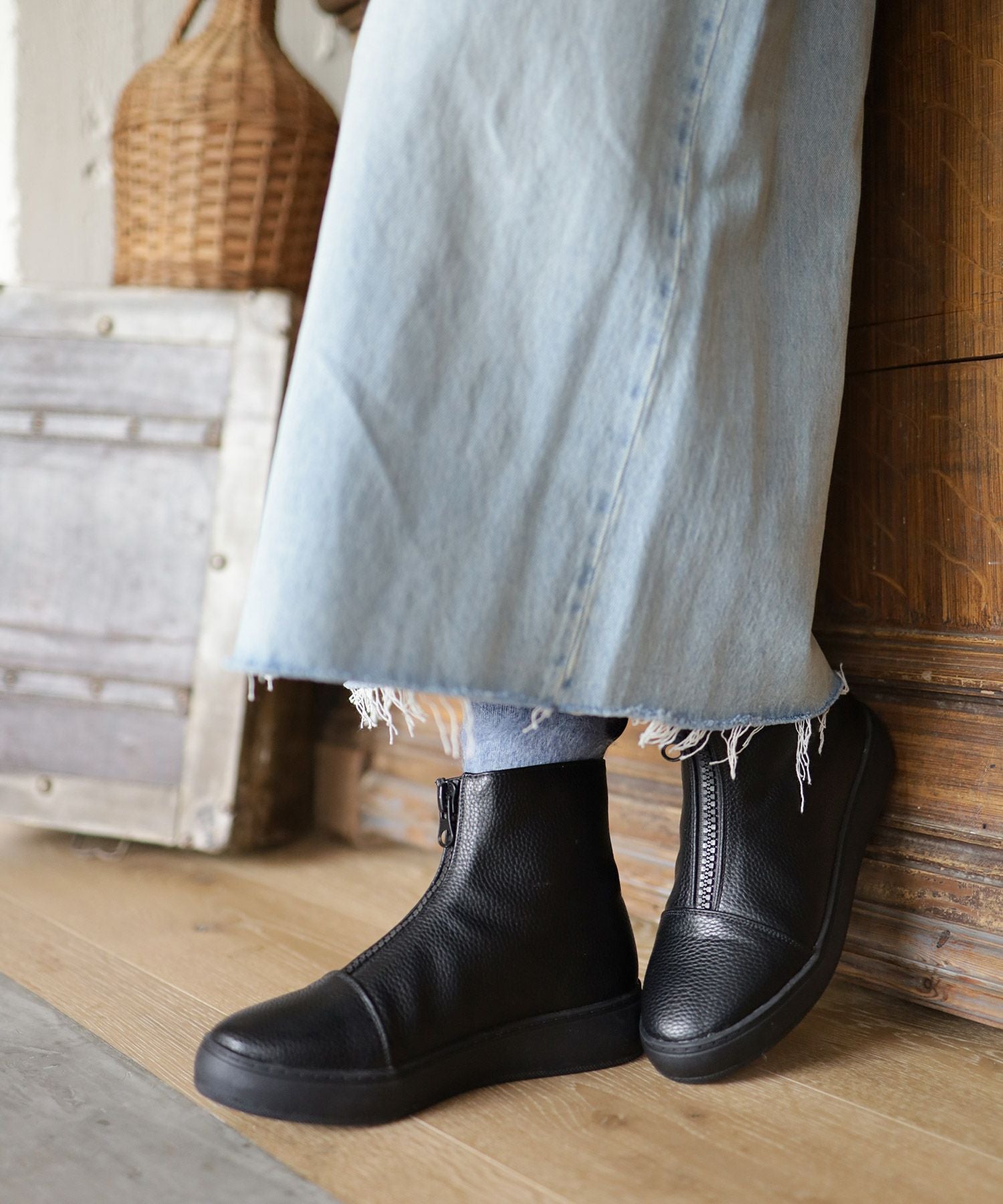 センタージップ厚底スニーカーブーツ▲返品不可