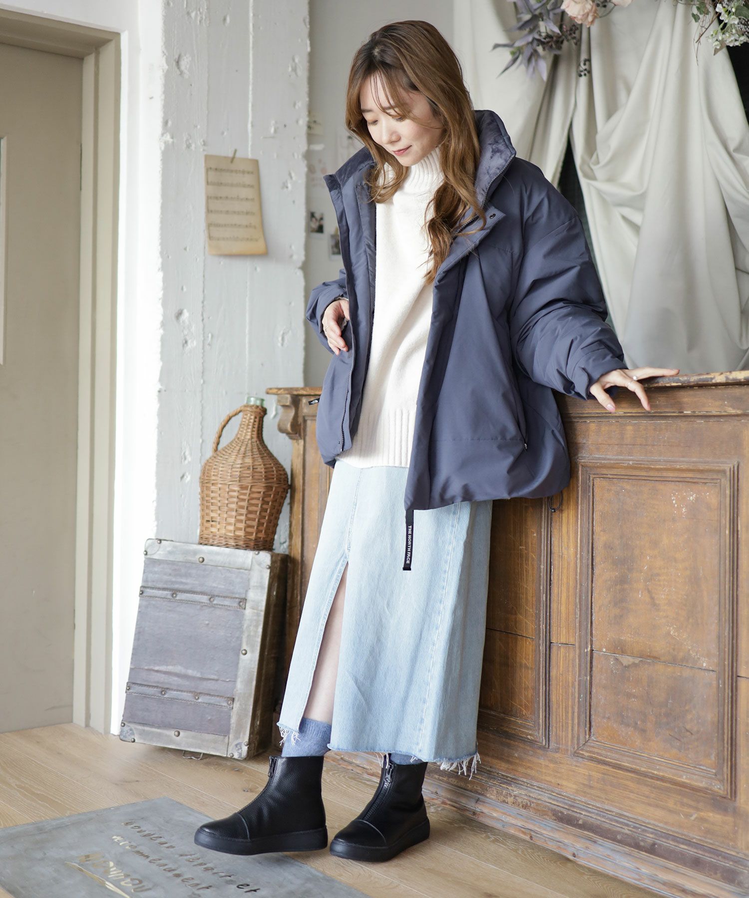 センタージップ厚底スニーカーブーツ▲返品不可