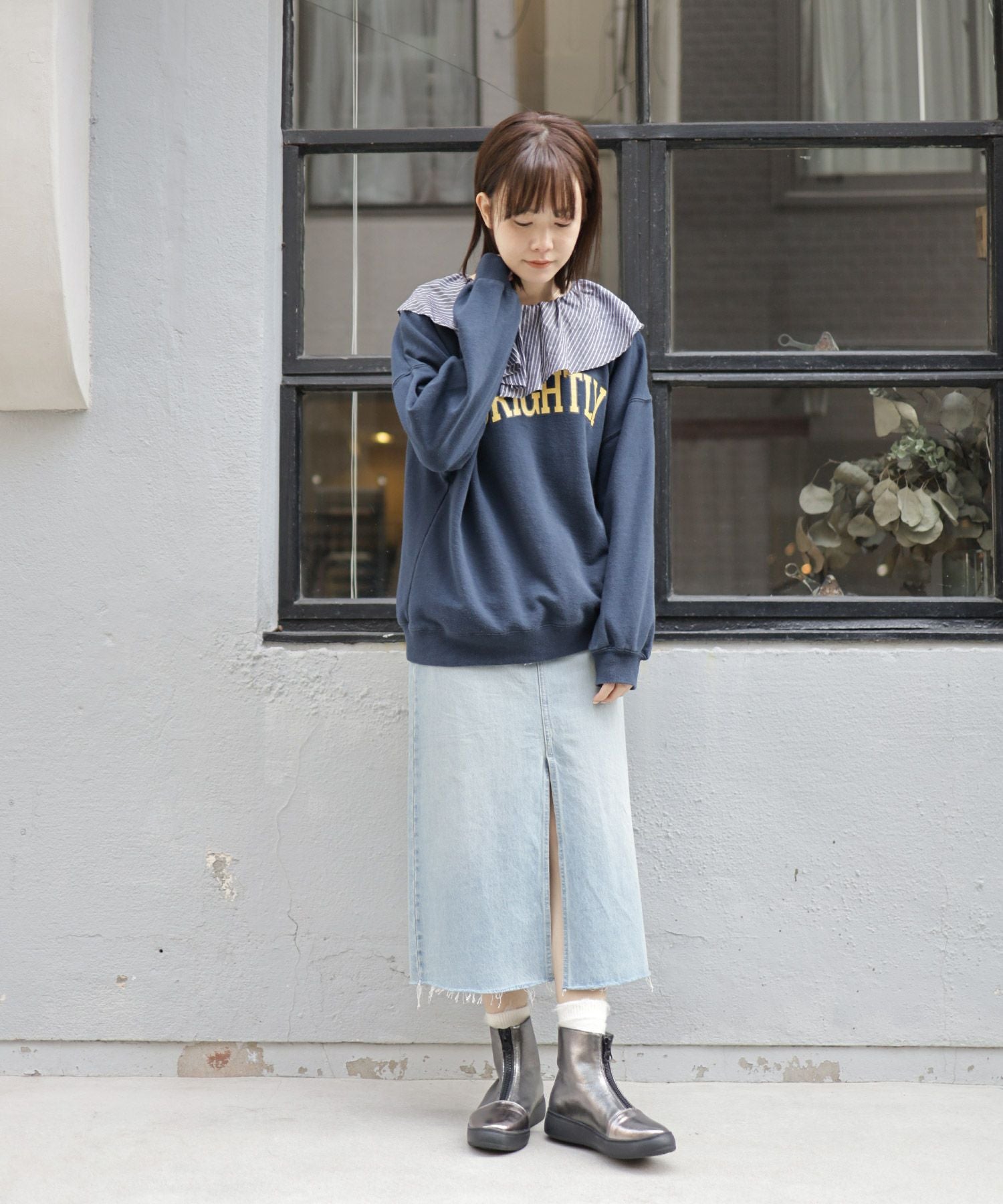 センタージップ厚底スニーカーブーツ▲返品不可