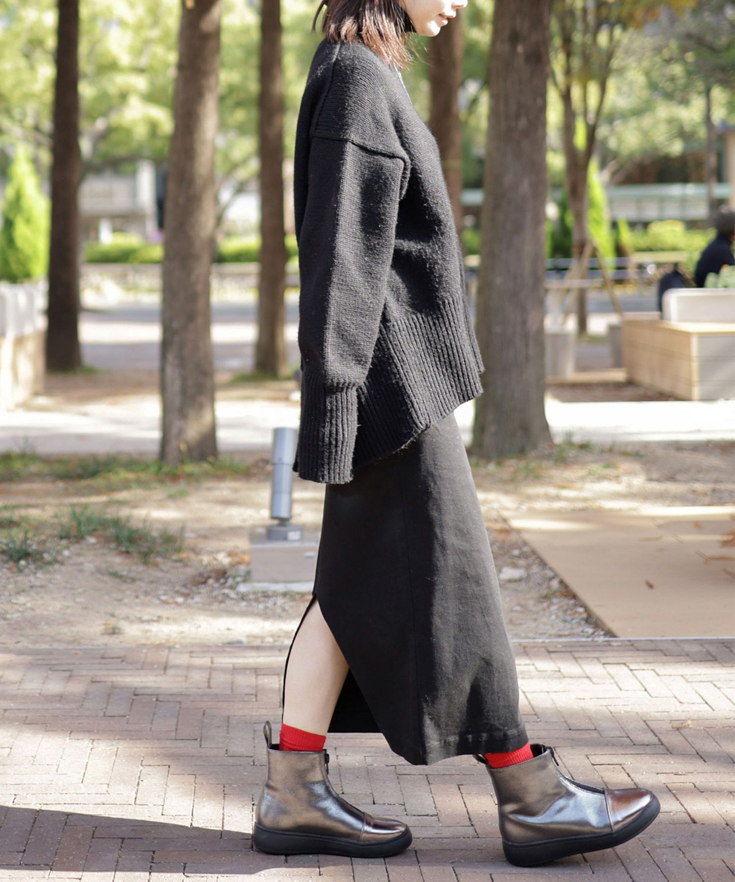 センタージップ厚底スニーカーブーツ▲返品不可