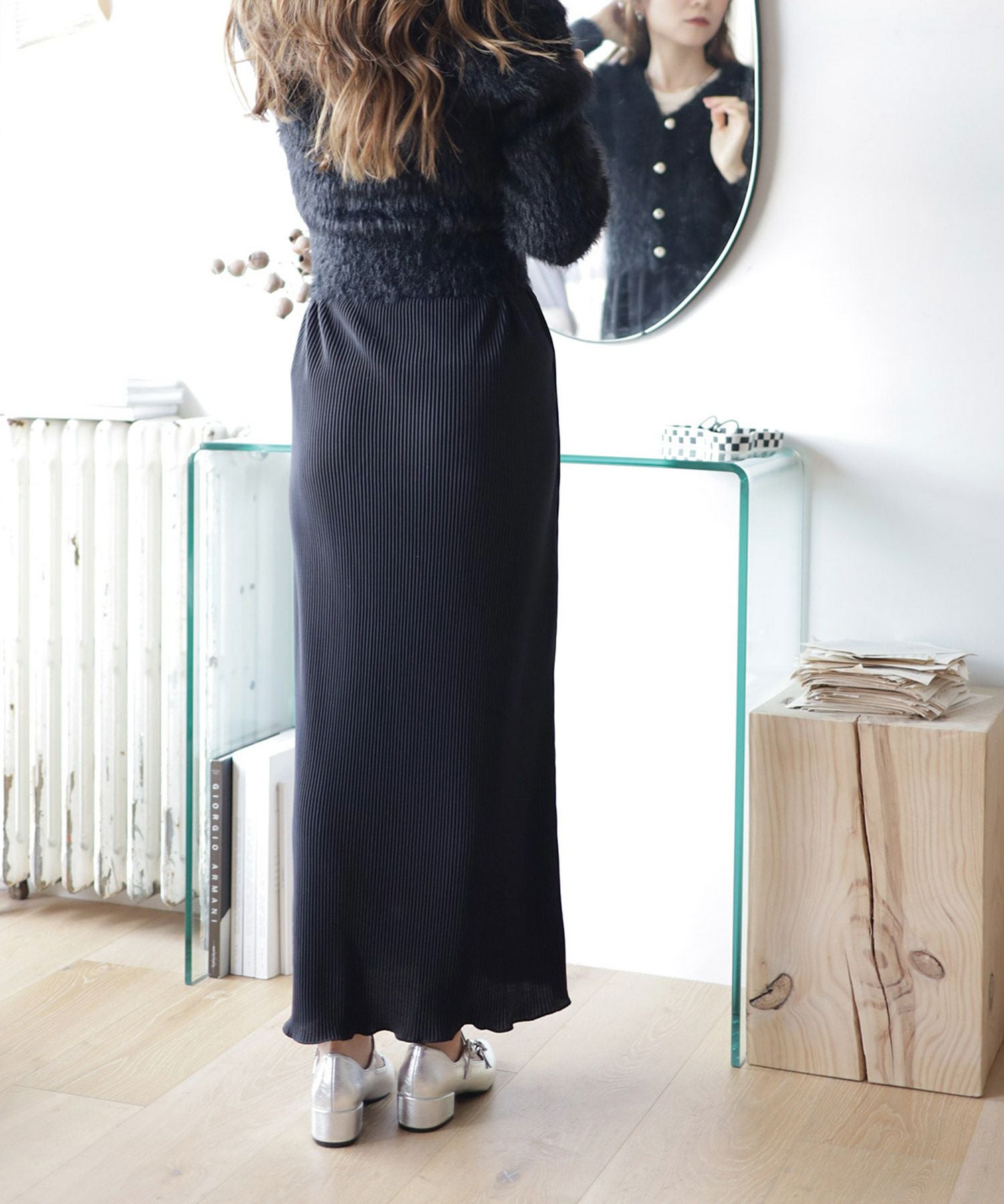 ビジューバックルダブルストラップポインテッドトゥローヒールパンプス▲返品交換不可