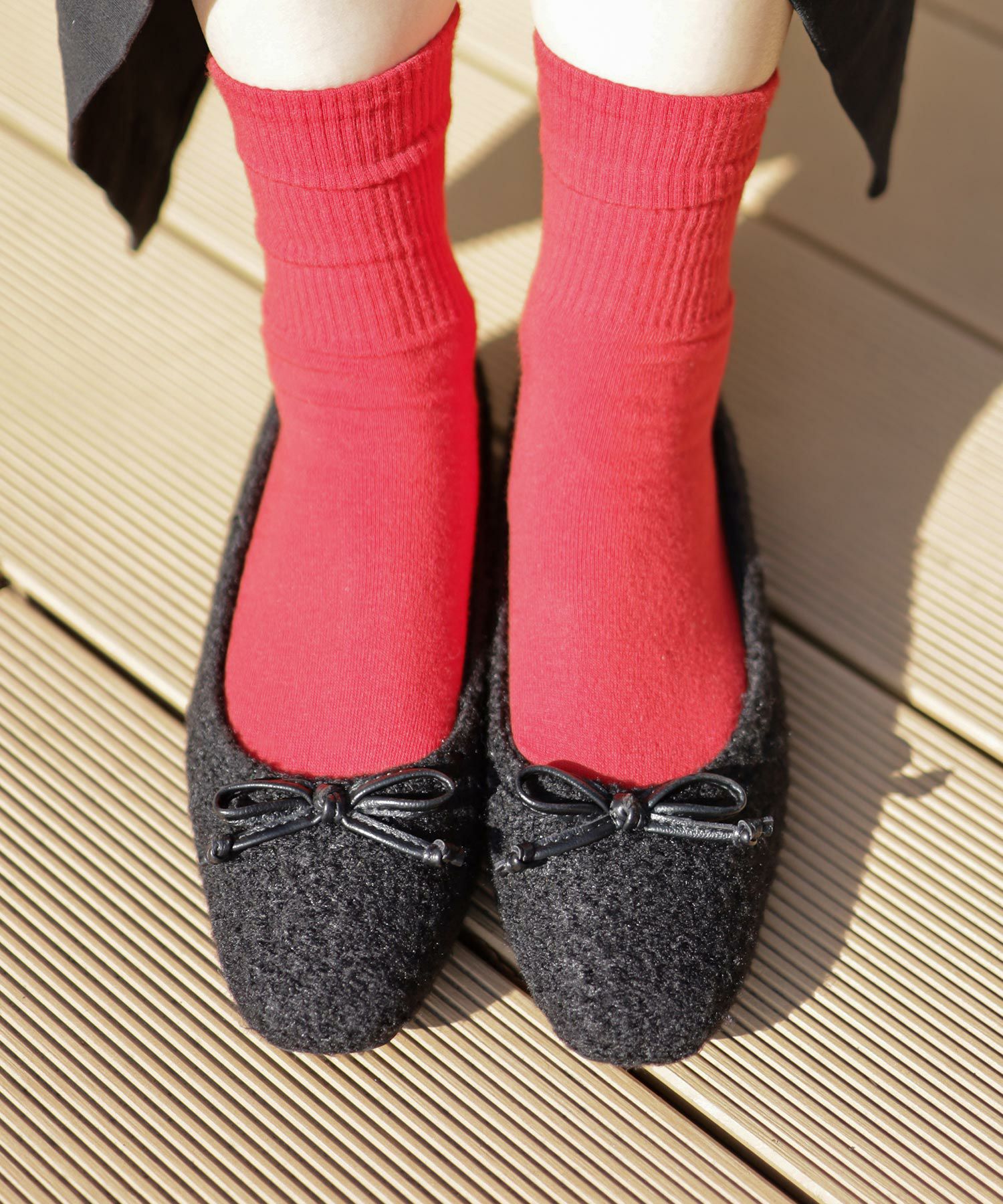 カーリーボアのローヒールリボンパンプス△返品不可 | SESTO(セスト