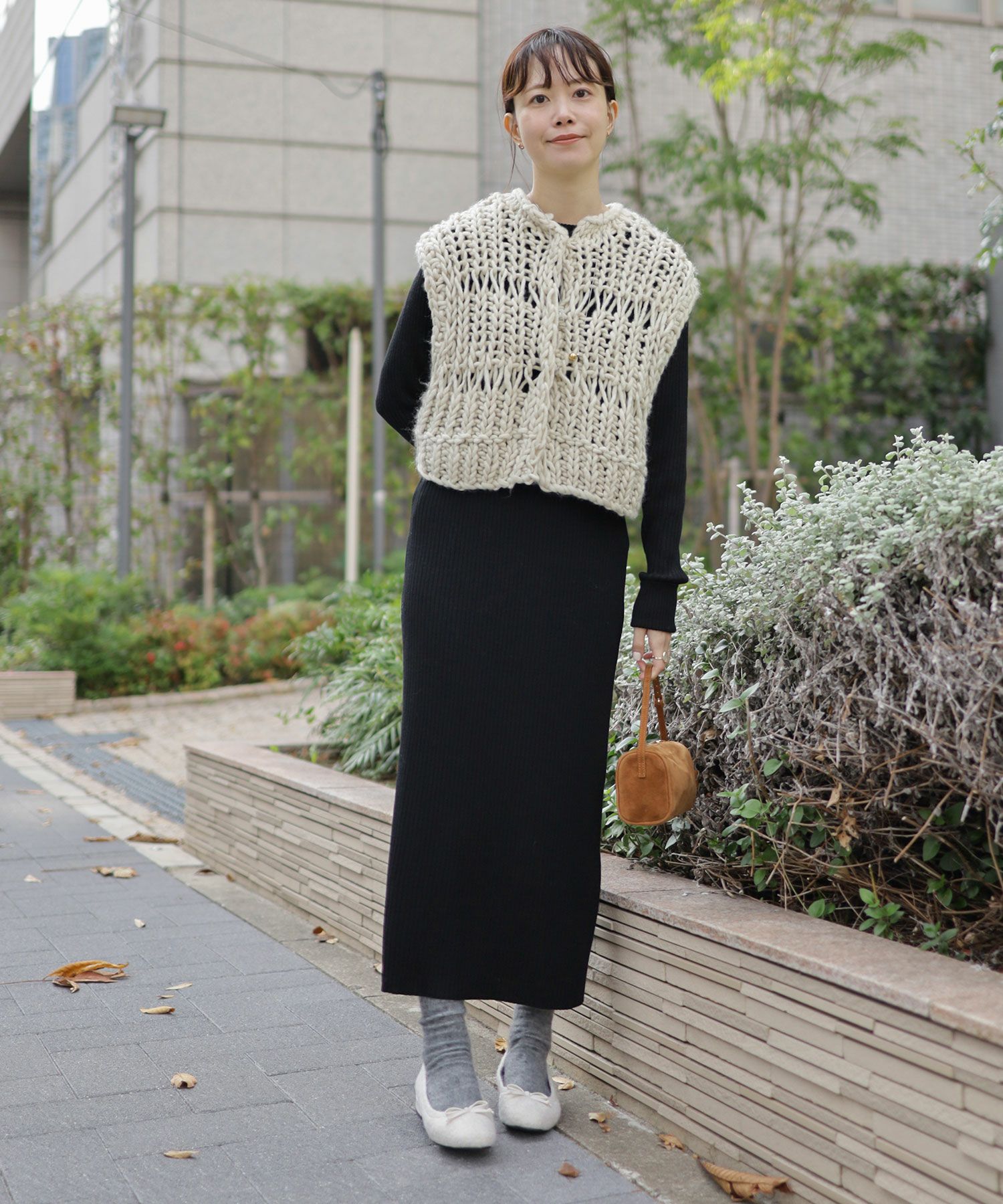 カーリーボアのローヒールリボンパンプス▲返品不可