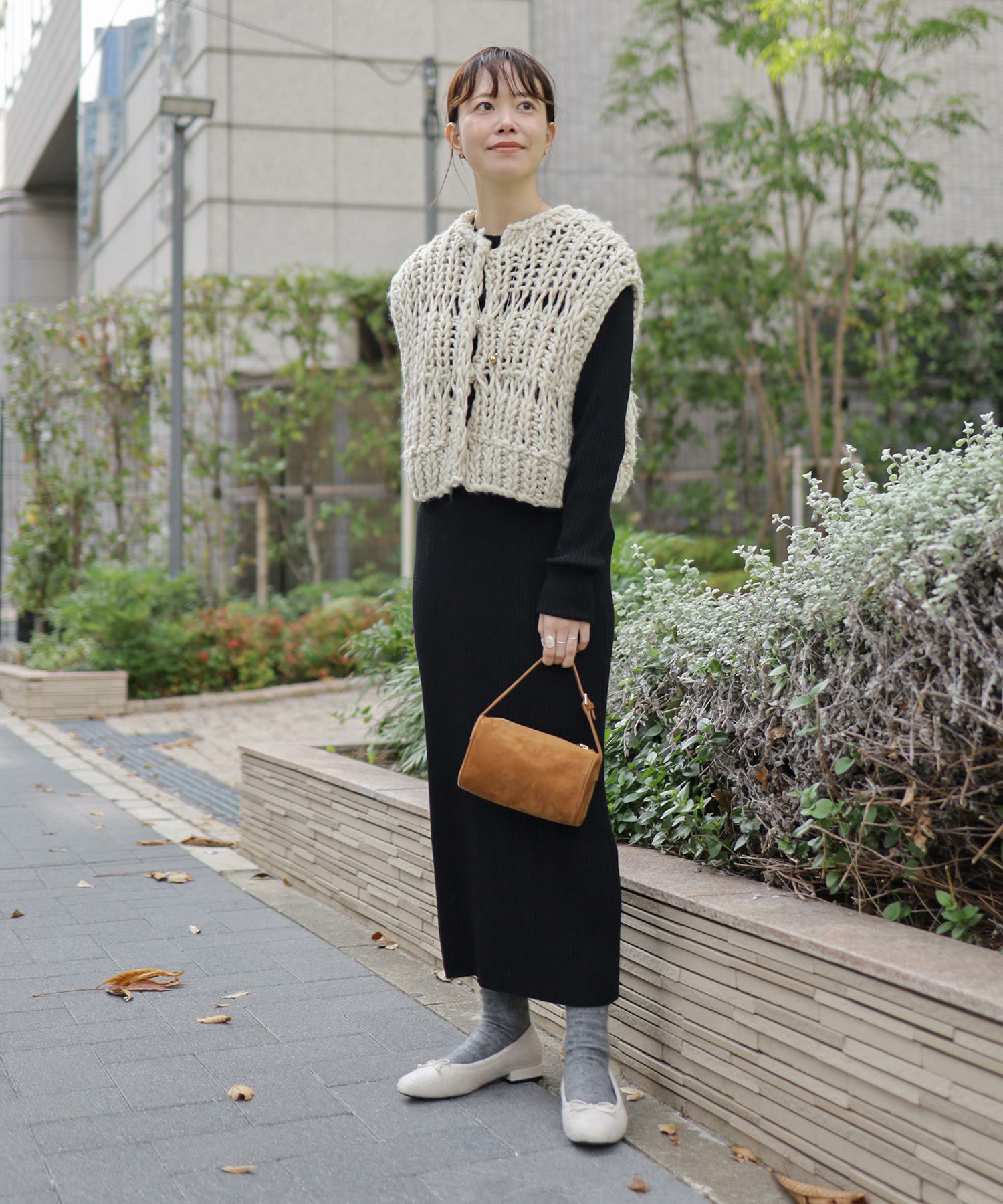 カーリーボアのローヒールリボンパンプス▲返品不可