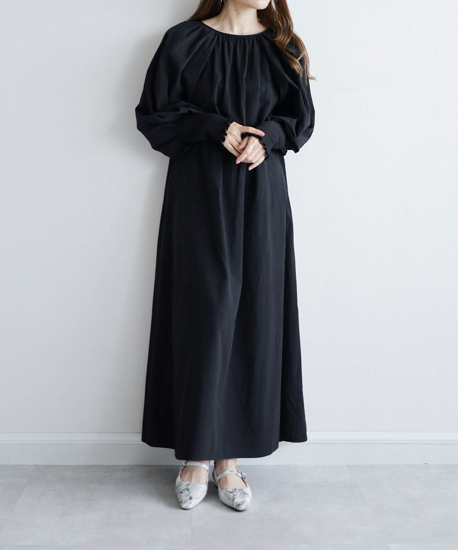 スクエアトゥバックストラップメリージェーンパンプス▲返品不可