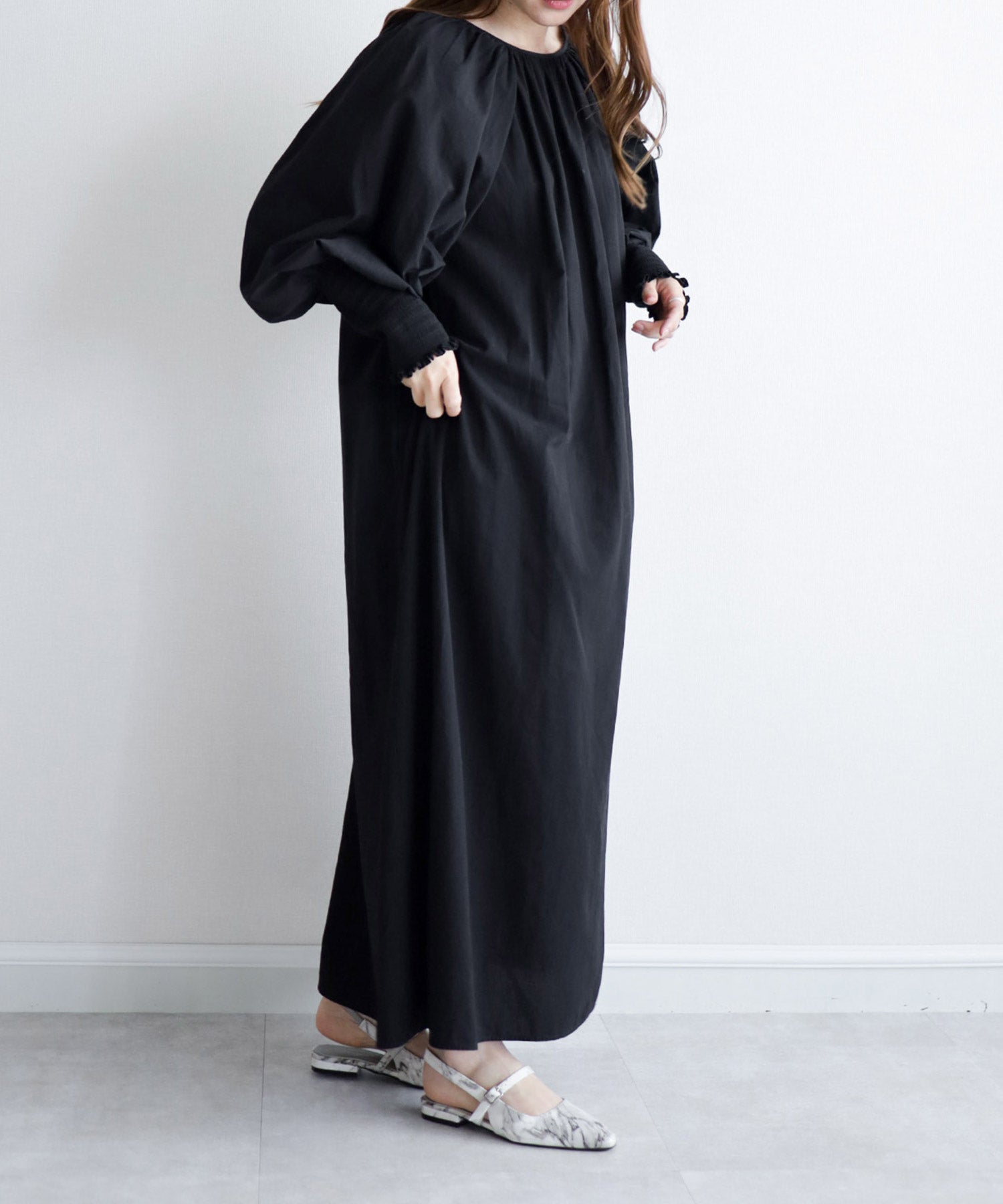 スクエアトゥバックストラップメリージェーンパンプス▲返品不可