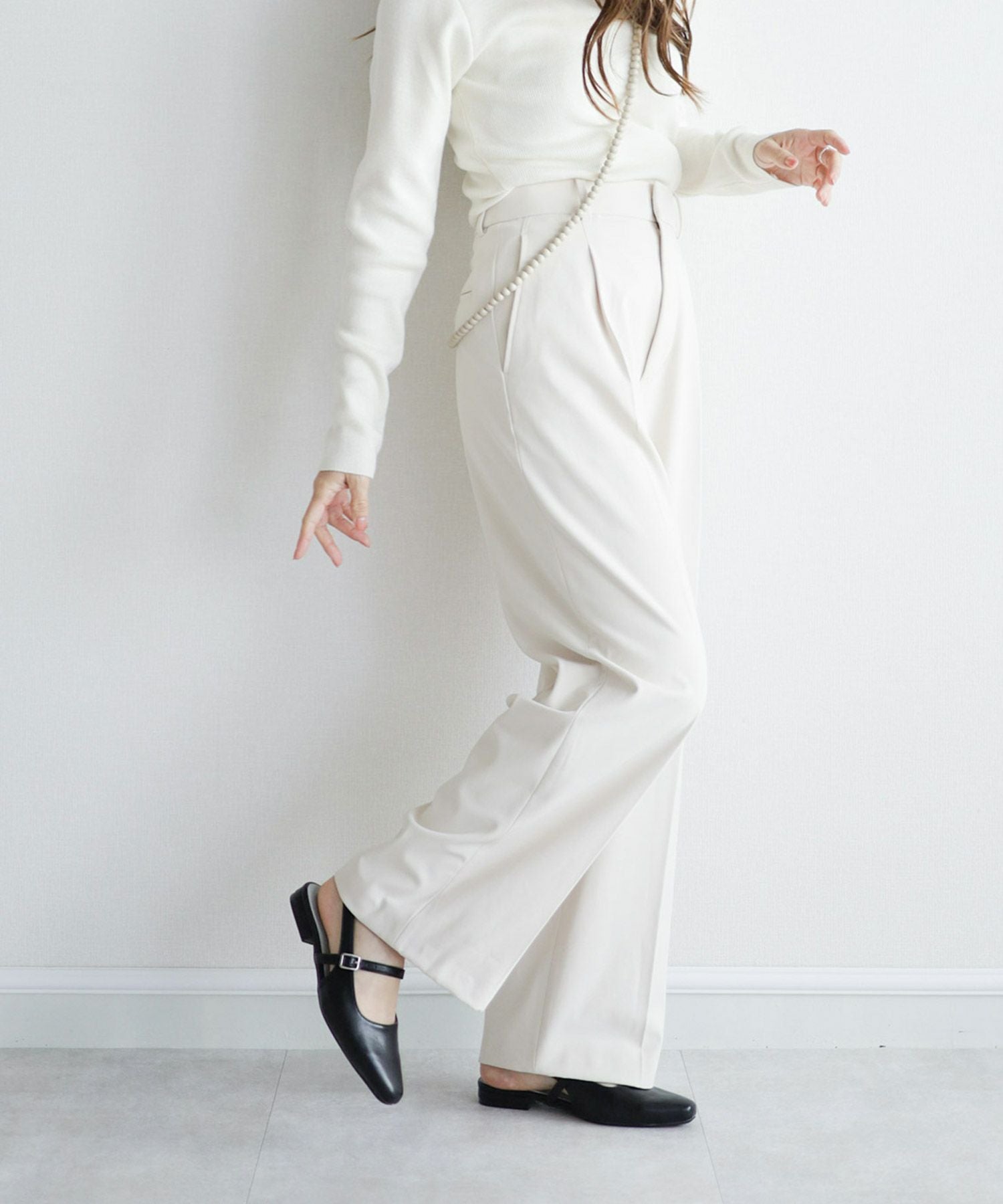 スクエアトゥバックストラップメリージェーンパンプス▲返品不可