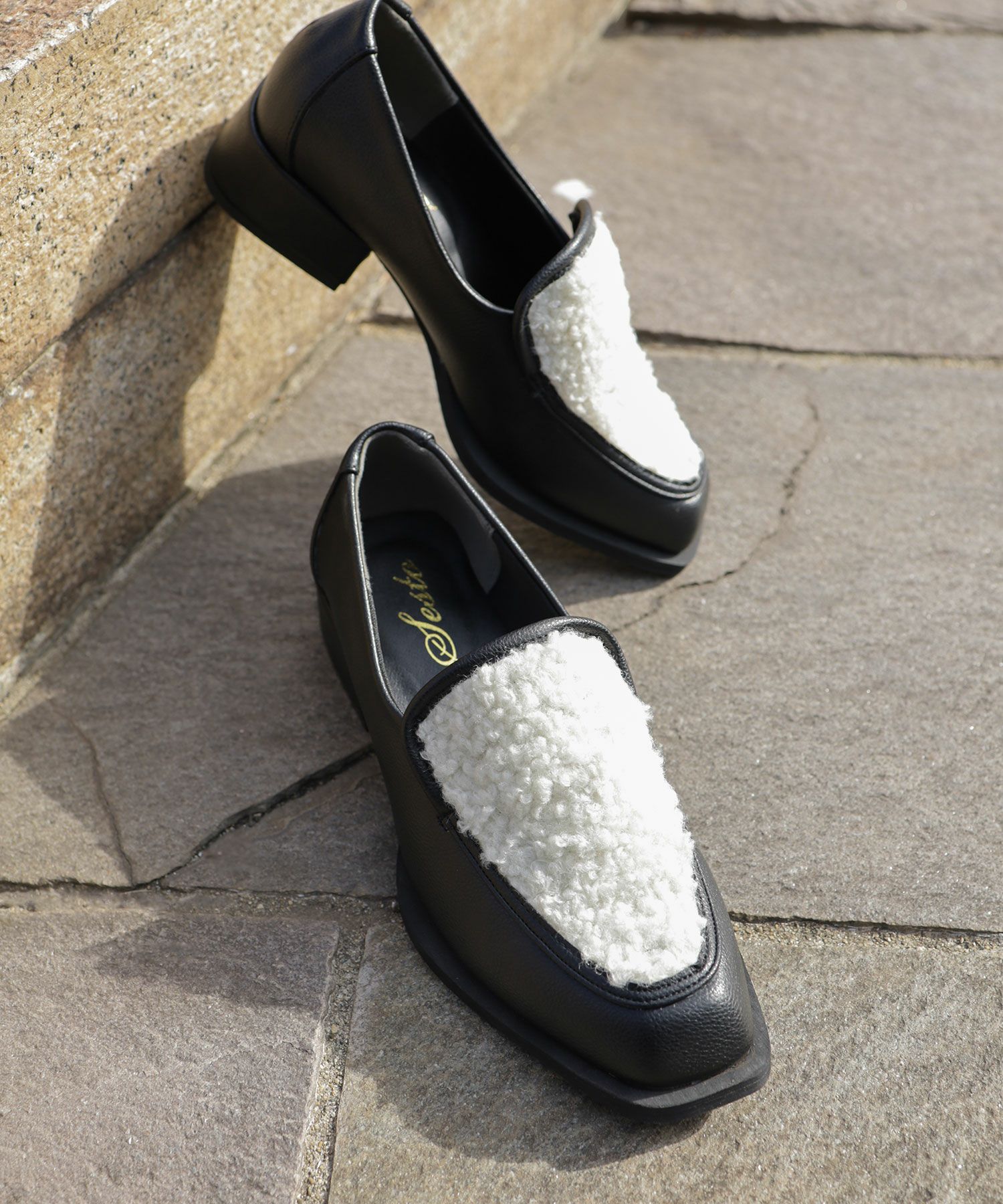 もこもこボアローファー▲返品交換不可