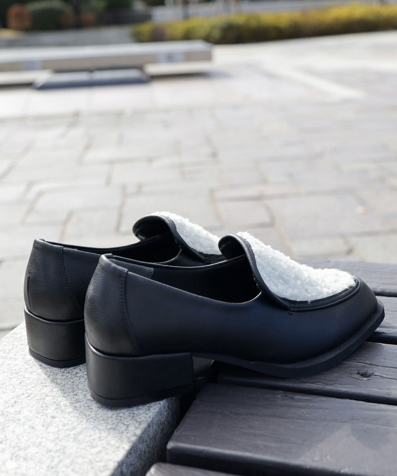 もこもこボアローファー▲返品交換不可