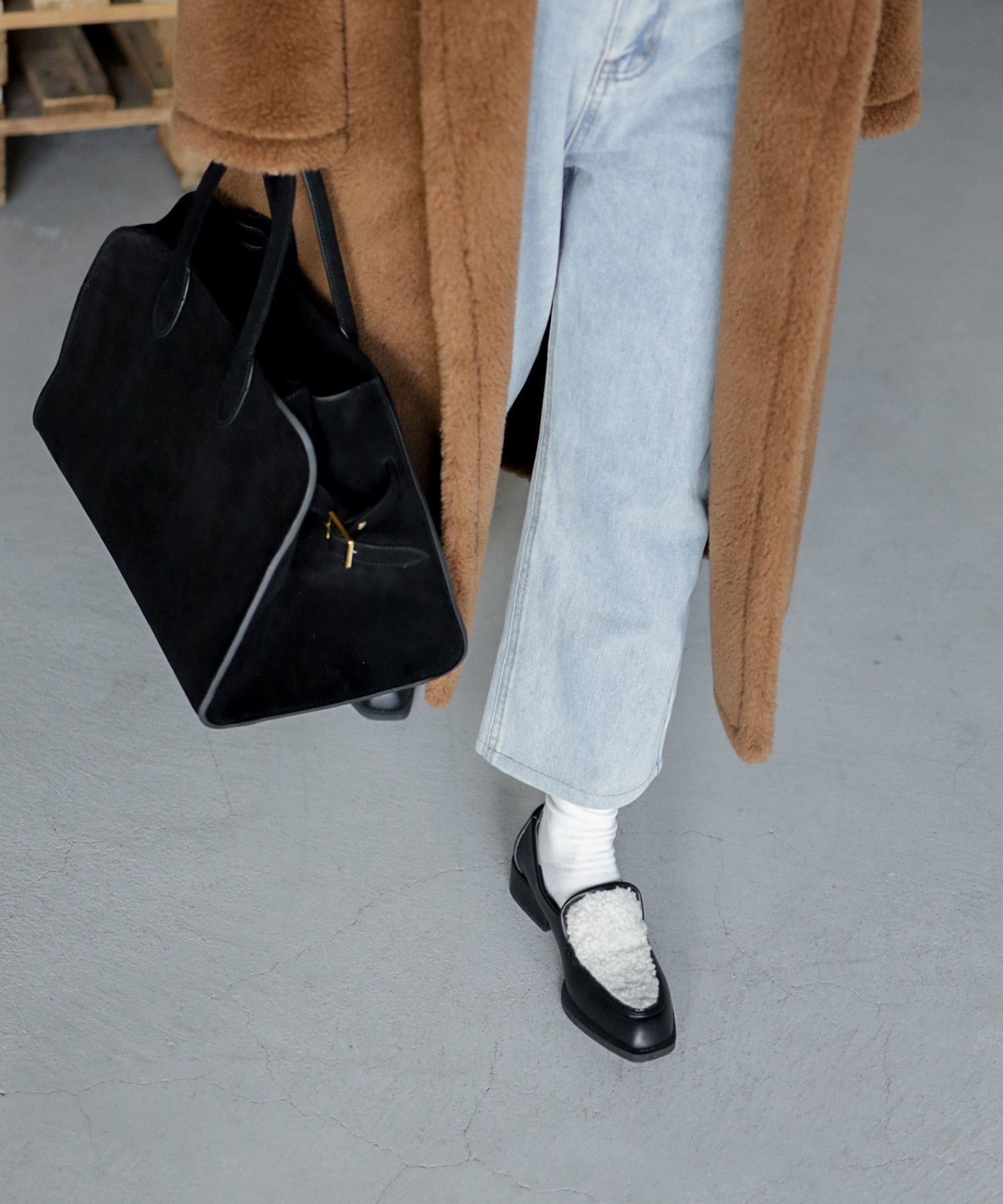 もこもこボアローファー▲返品交換不可