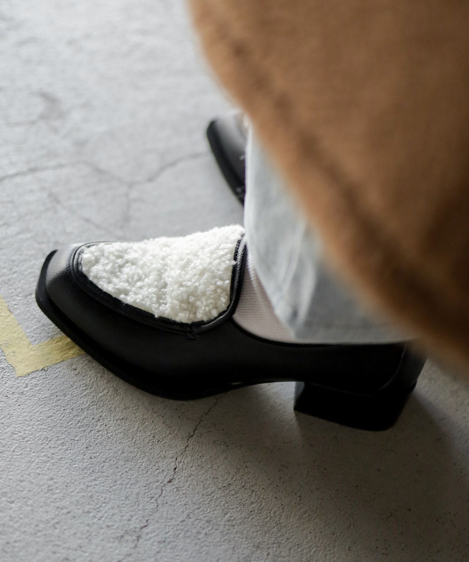 もこもこボアローファー▲返品交換不可