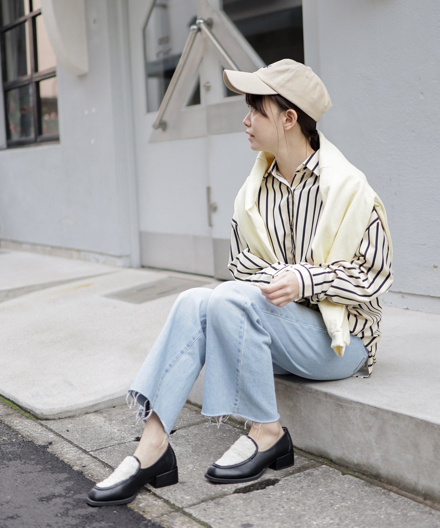 もこもこボアローファー▲返品交換不可