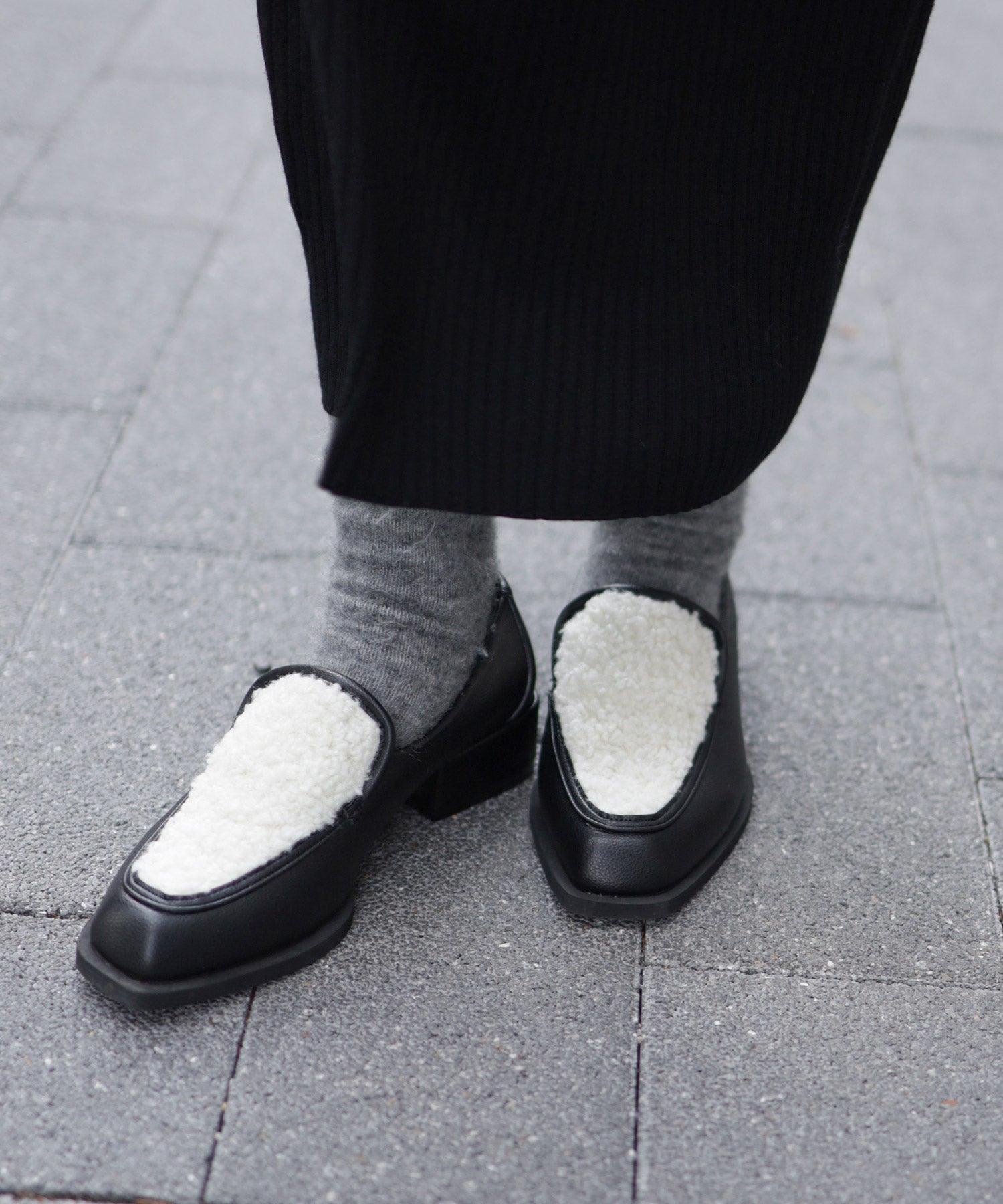 もこもこボアローファー▲返品交換不可