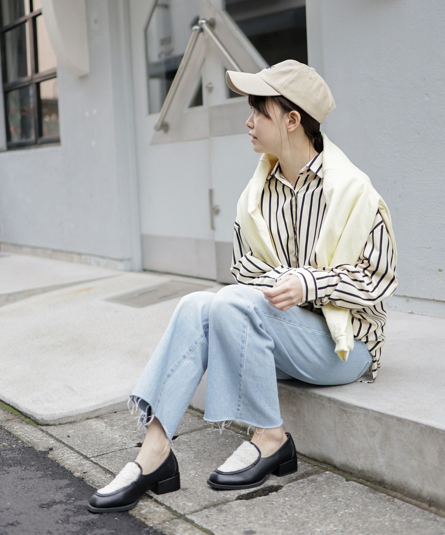 もこもこボアローファー▲返品交換不可