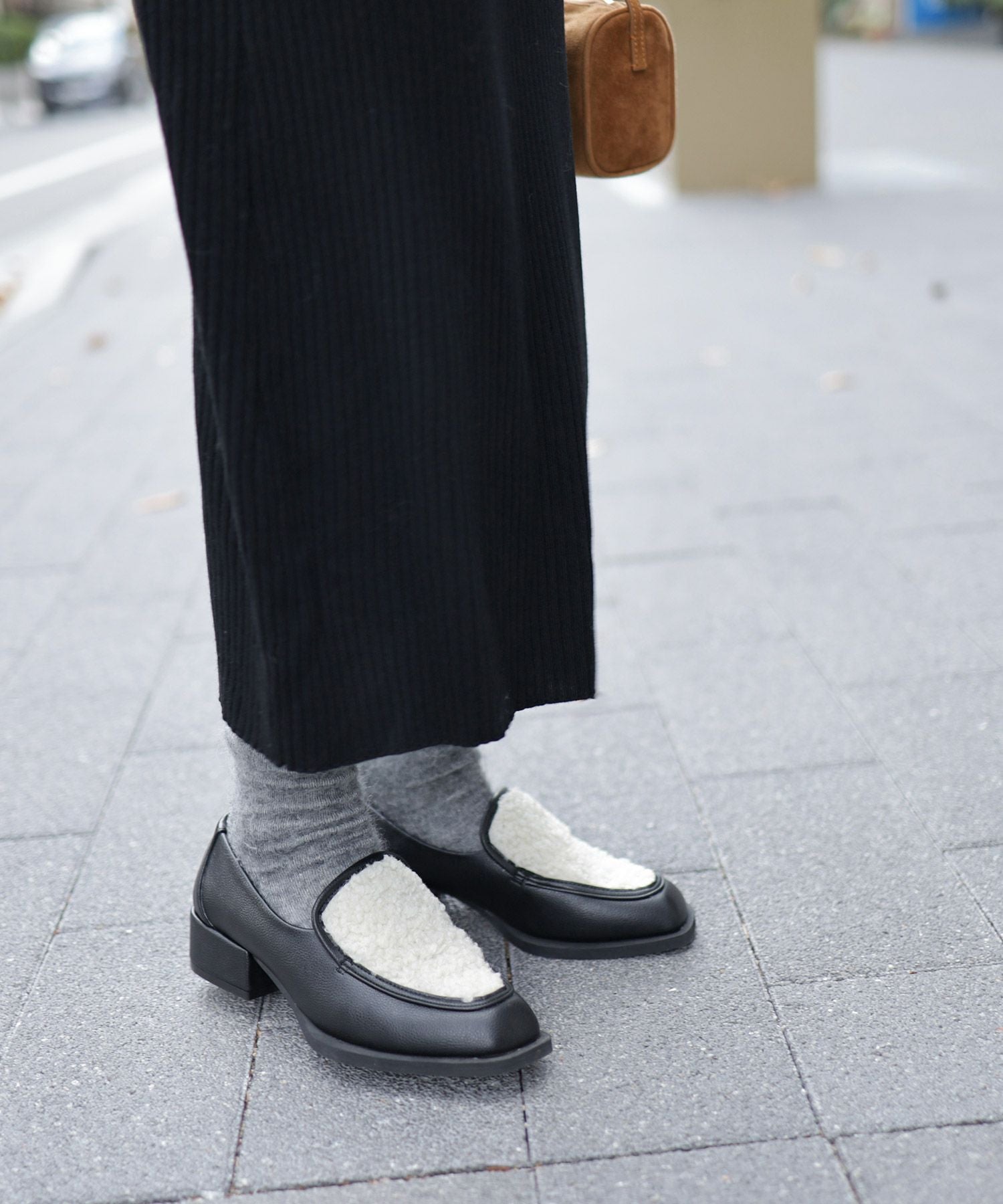 もこもこボアローファー▲返品交換不可