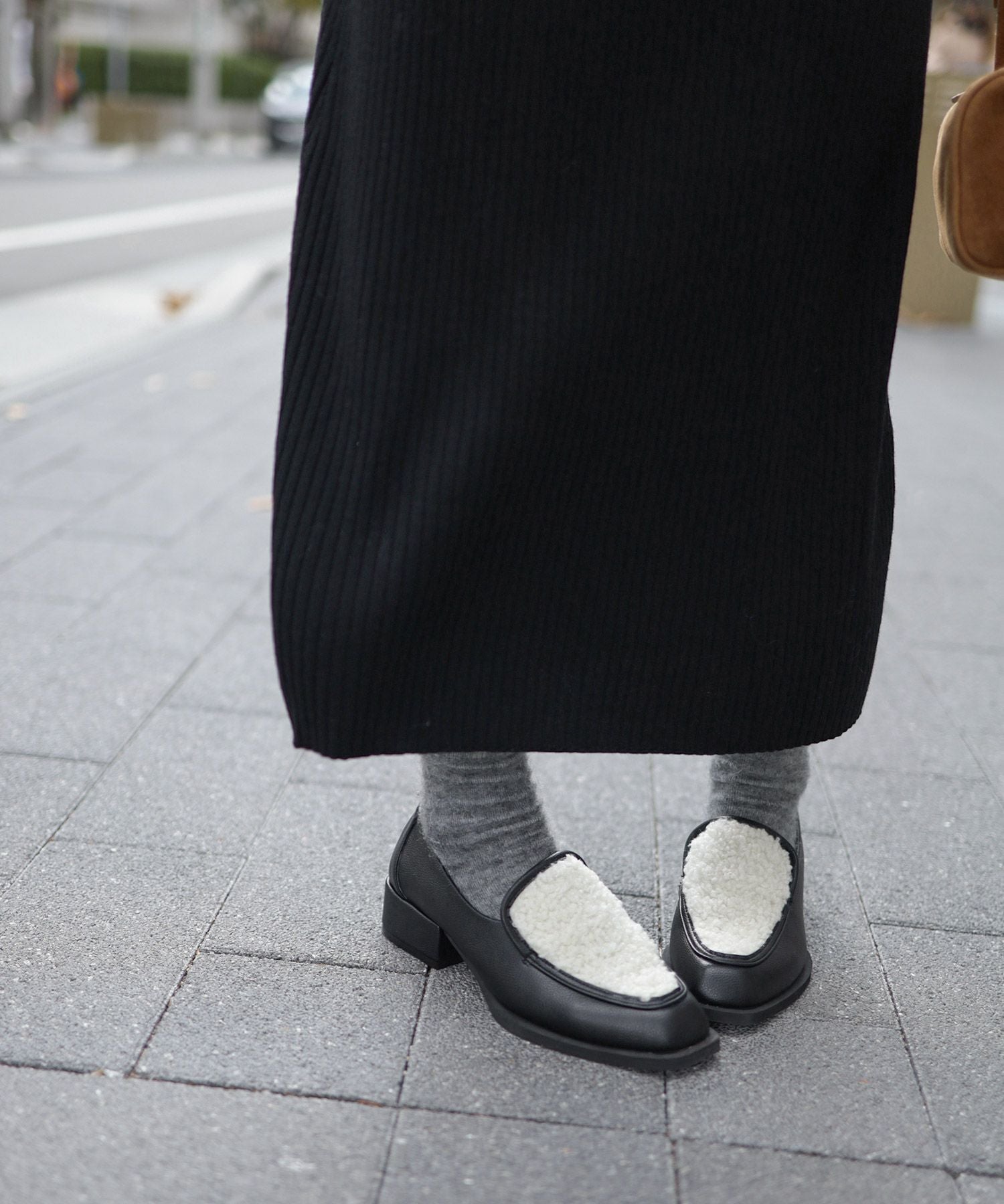 もこもこボアローファー▲返品交換不可