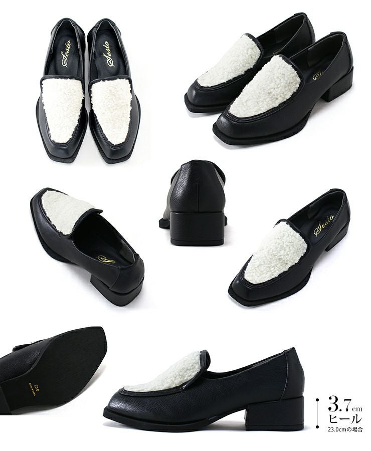 もこもこボアローファー▲返品交換不可