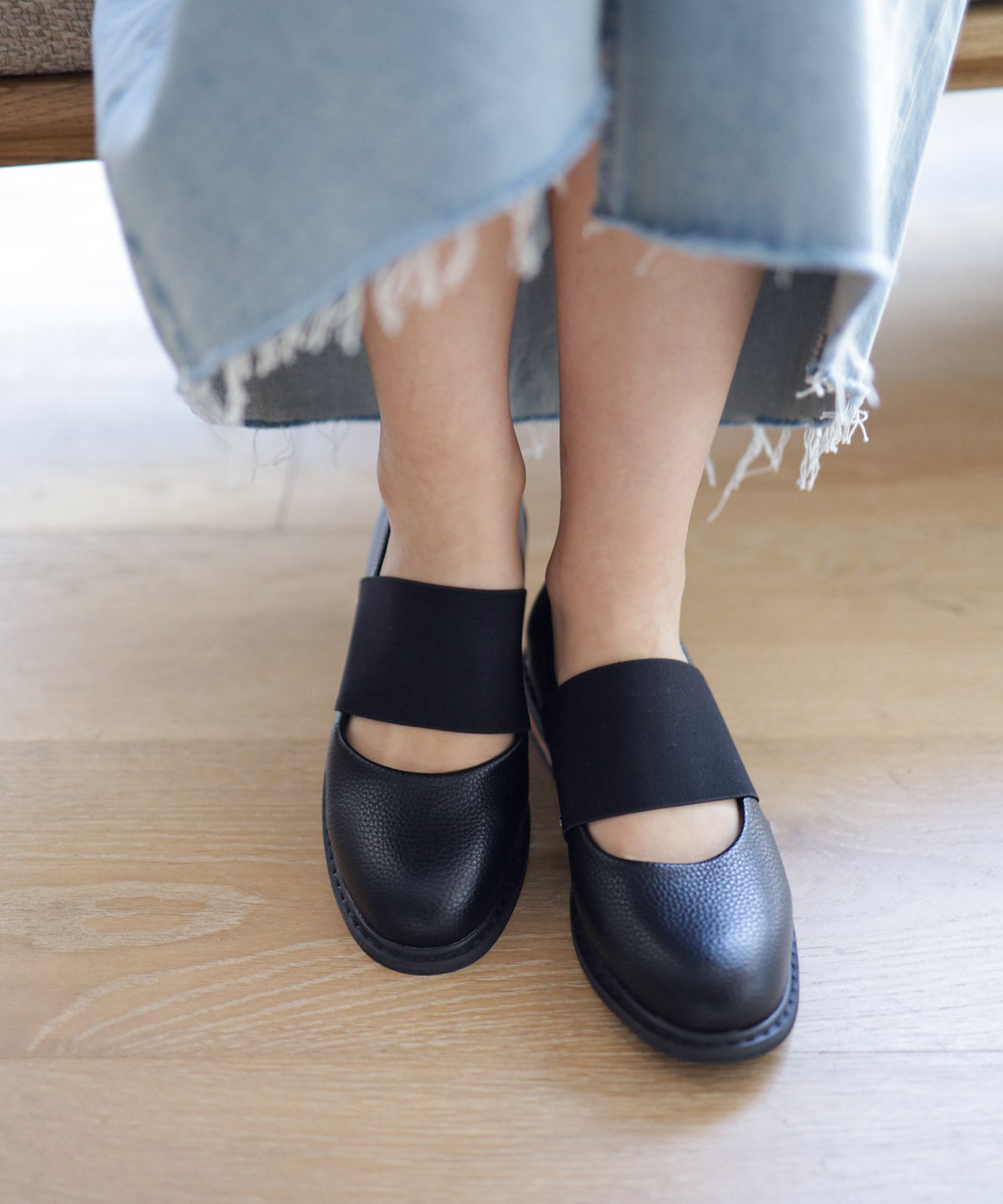 ゴムストラップローファー▲返品不可