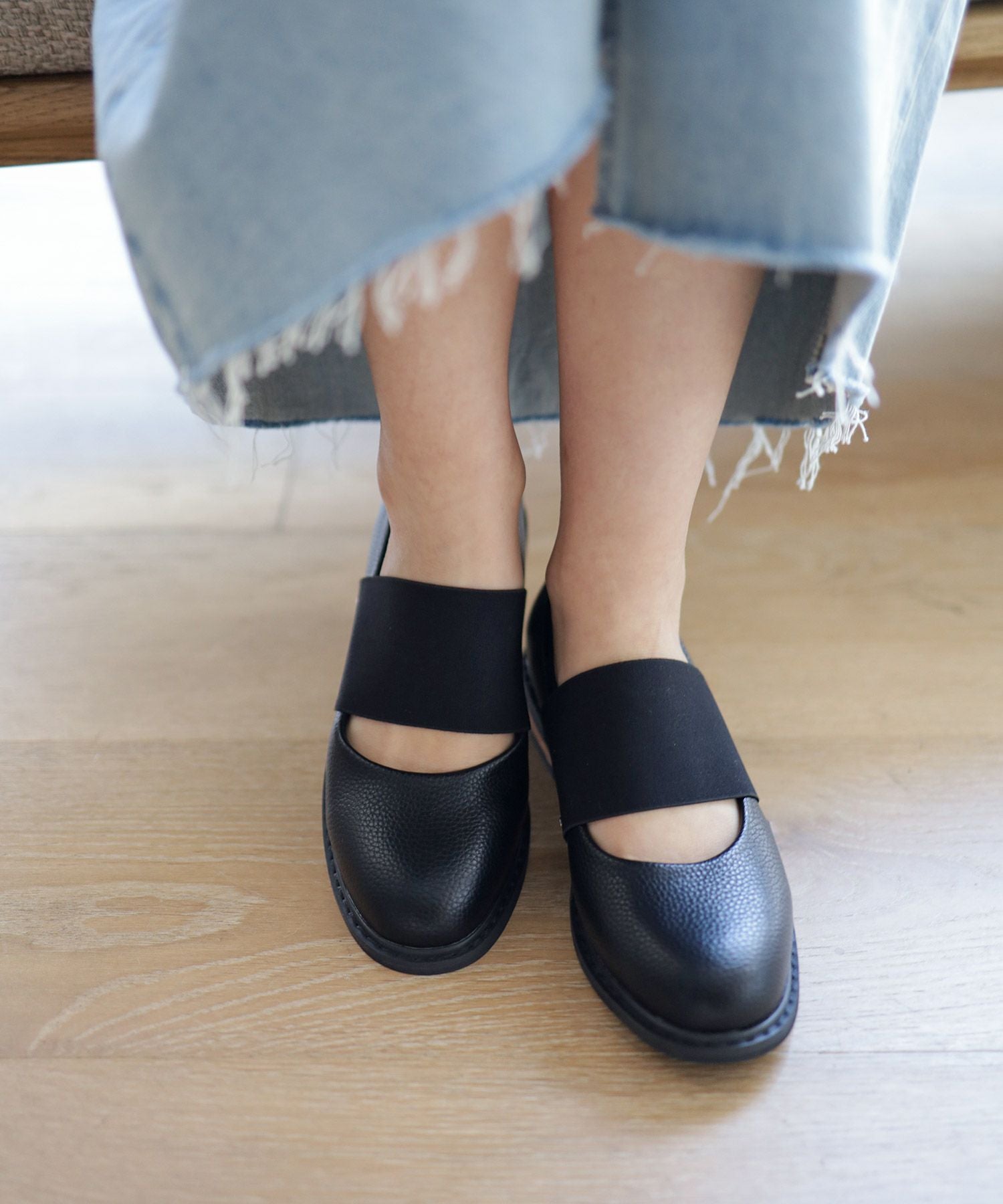 ゴムストラップローファー▲返品不可