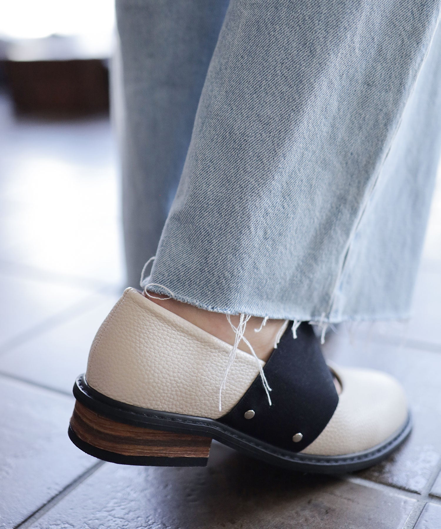 ゴムストラップローファー▲返品不可