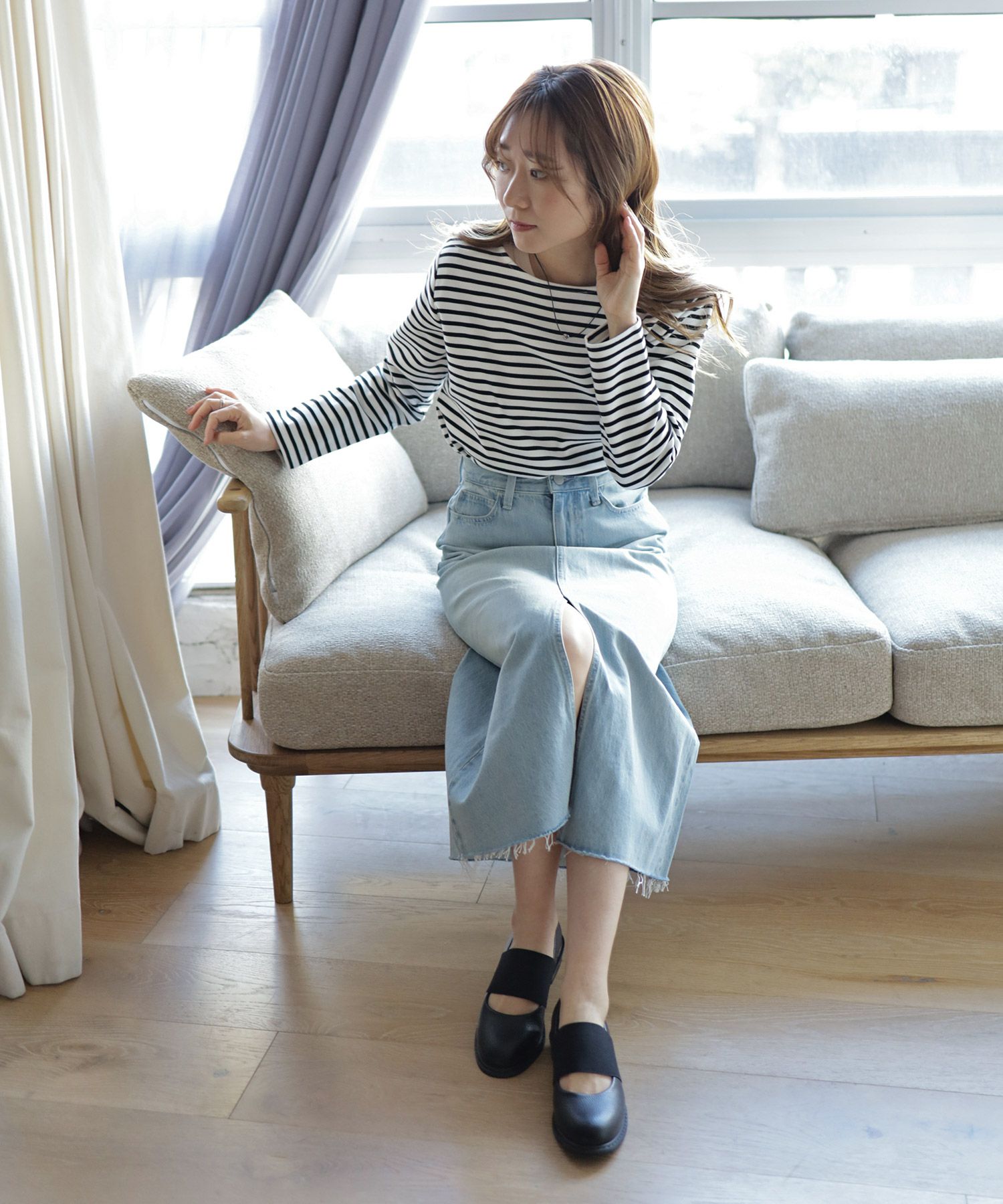 ゴムストラップローファー▲返品不可