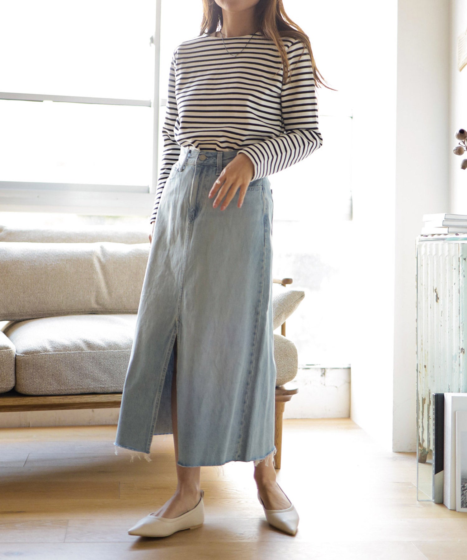 柔らか素材ポインテッドトゥフラットパンプス 一部4月上旬入荷予定