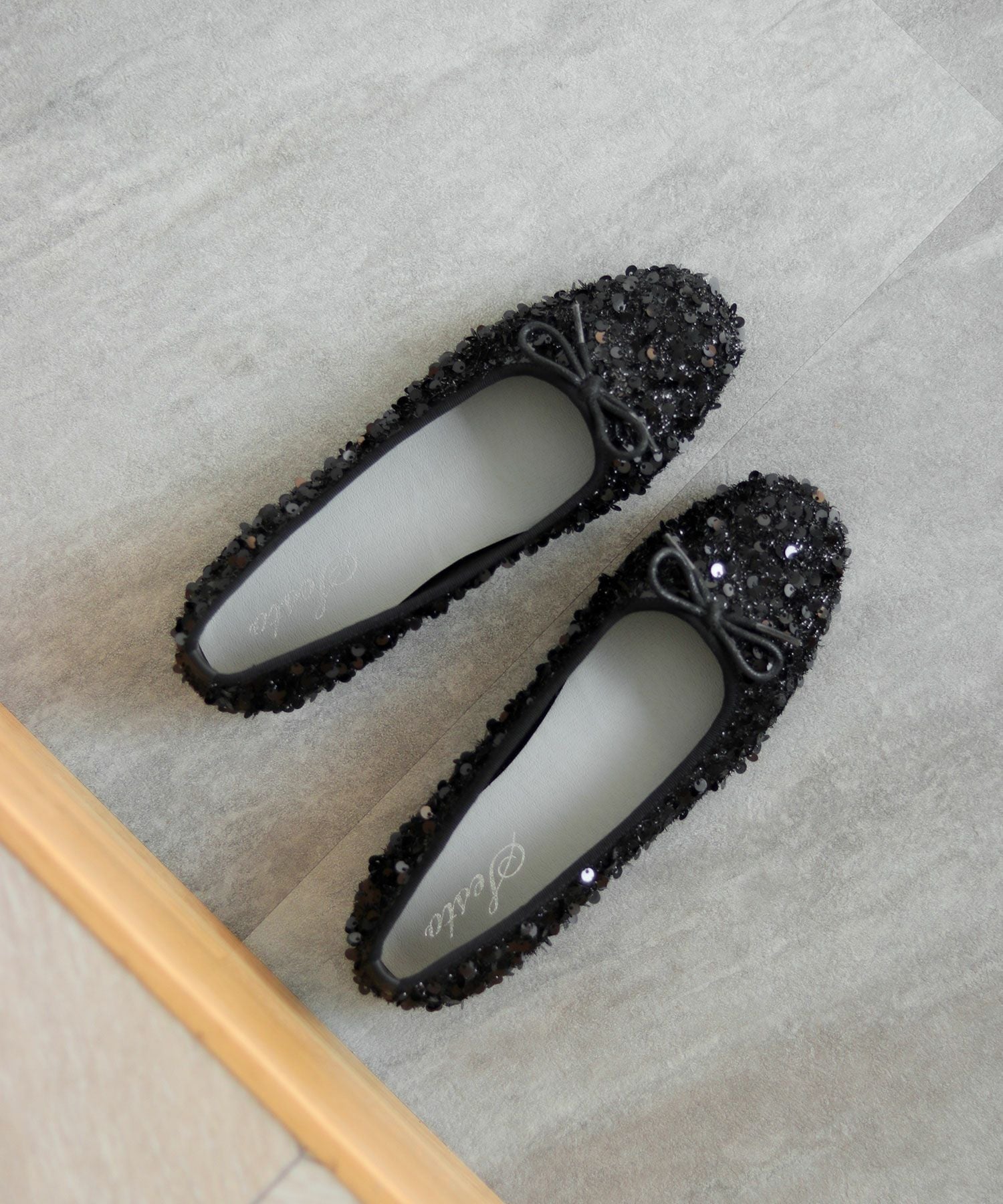 スパンコールバレエシューズ