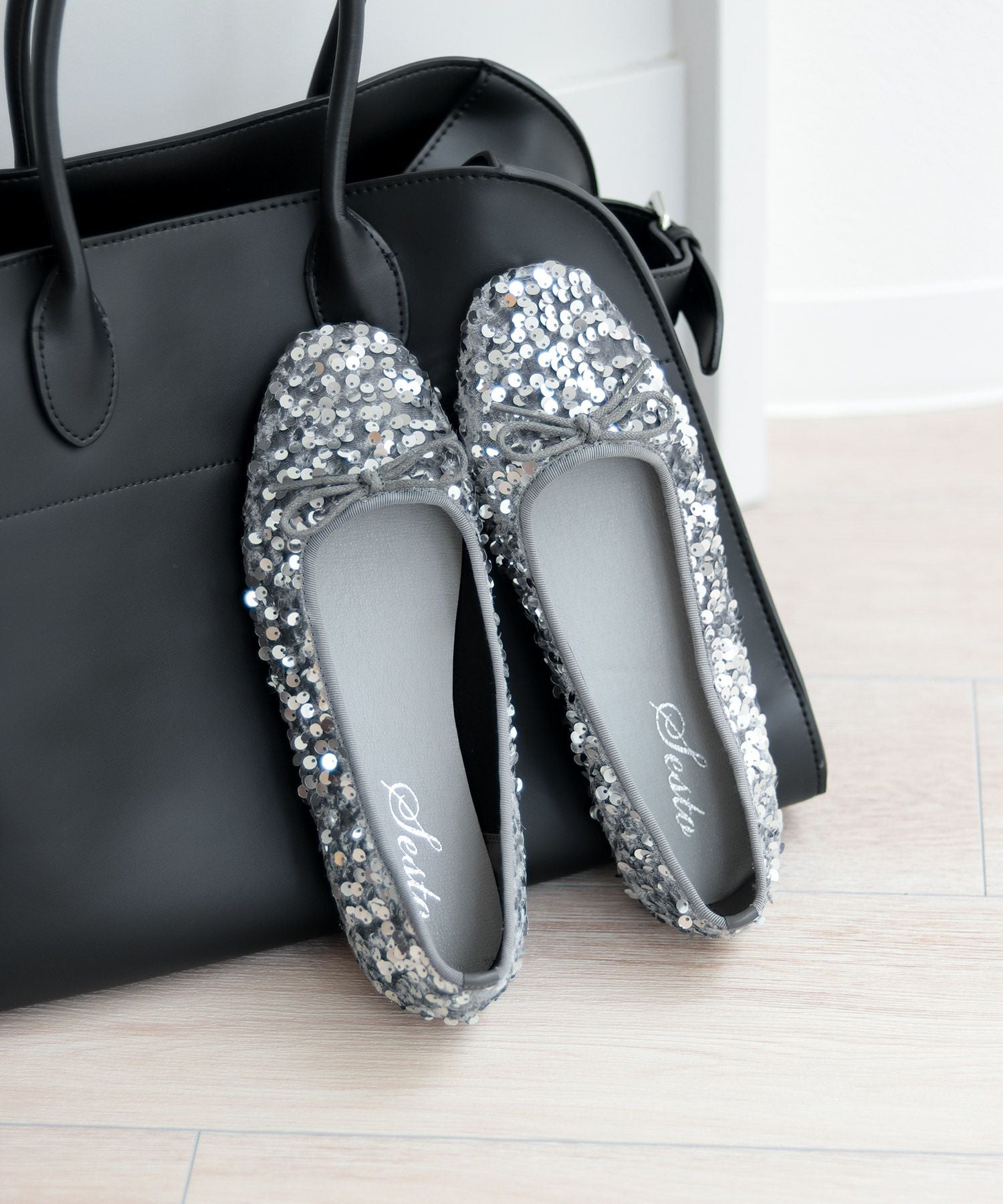 スパンコールバレエシューズ