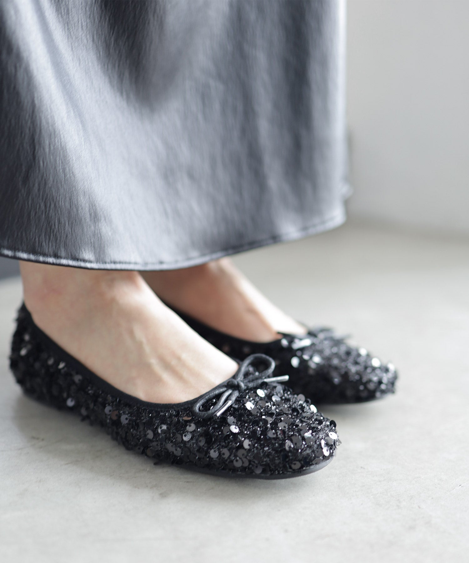 スパンコールバレエシューズ