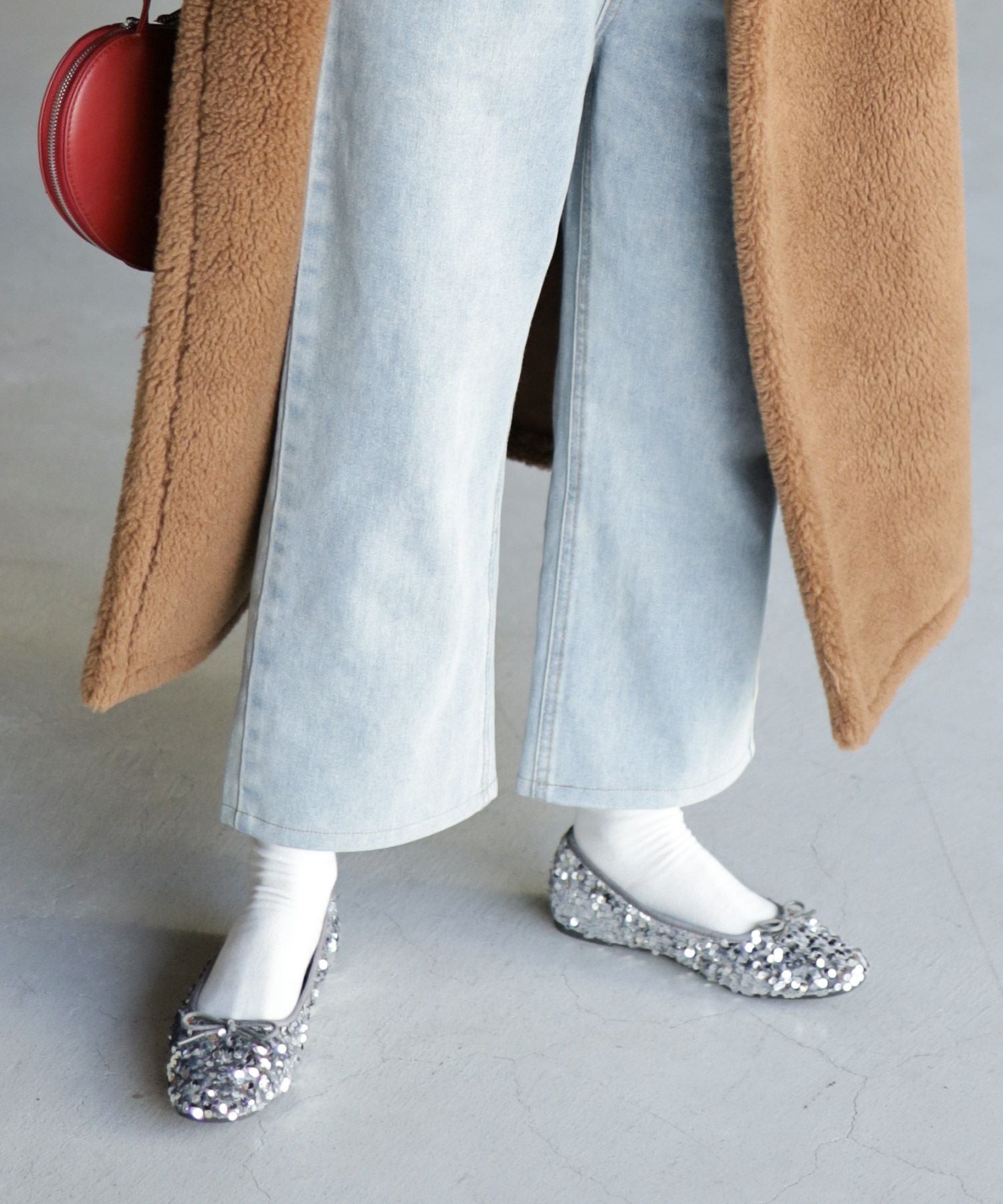 スパンコールバレエシューズ